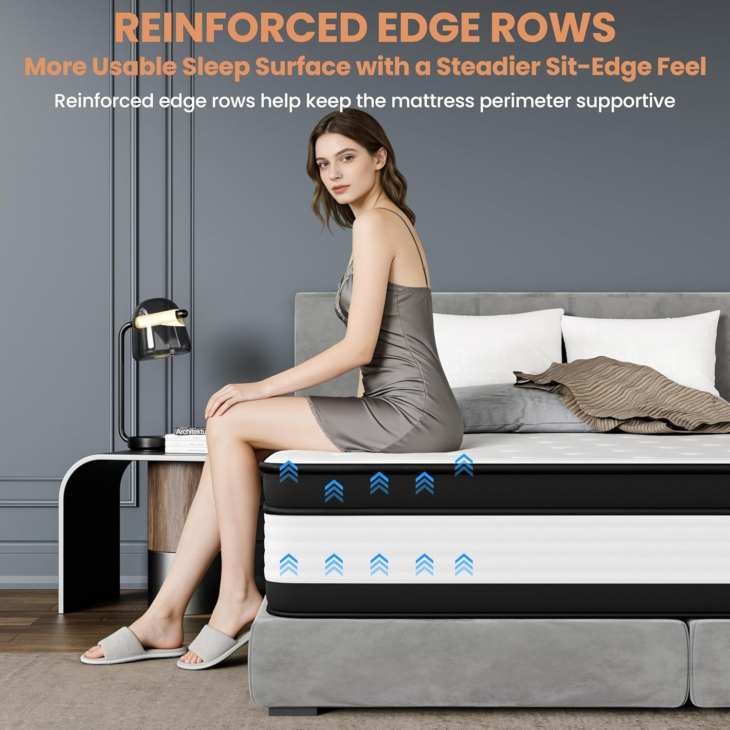12 Inch Queen Mattress Hybrid Memory Foam with Individually Wrapped Pocket Sprin