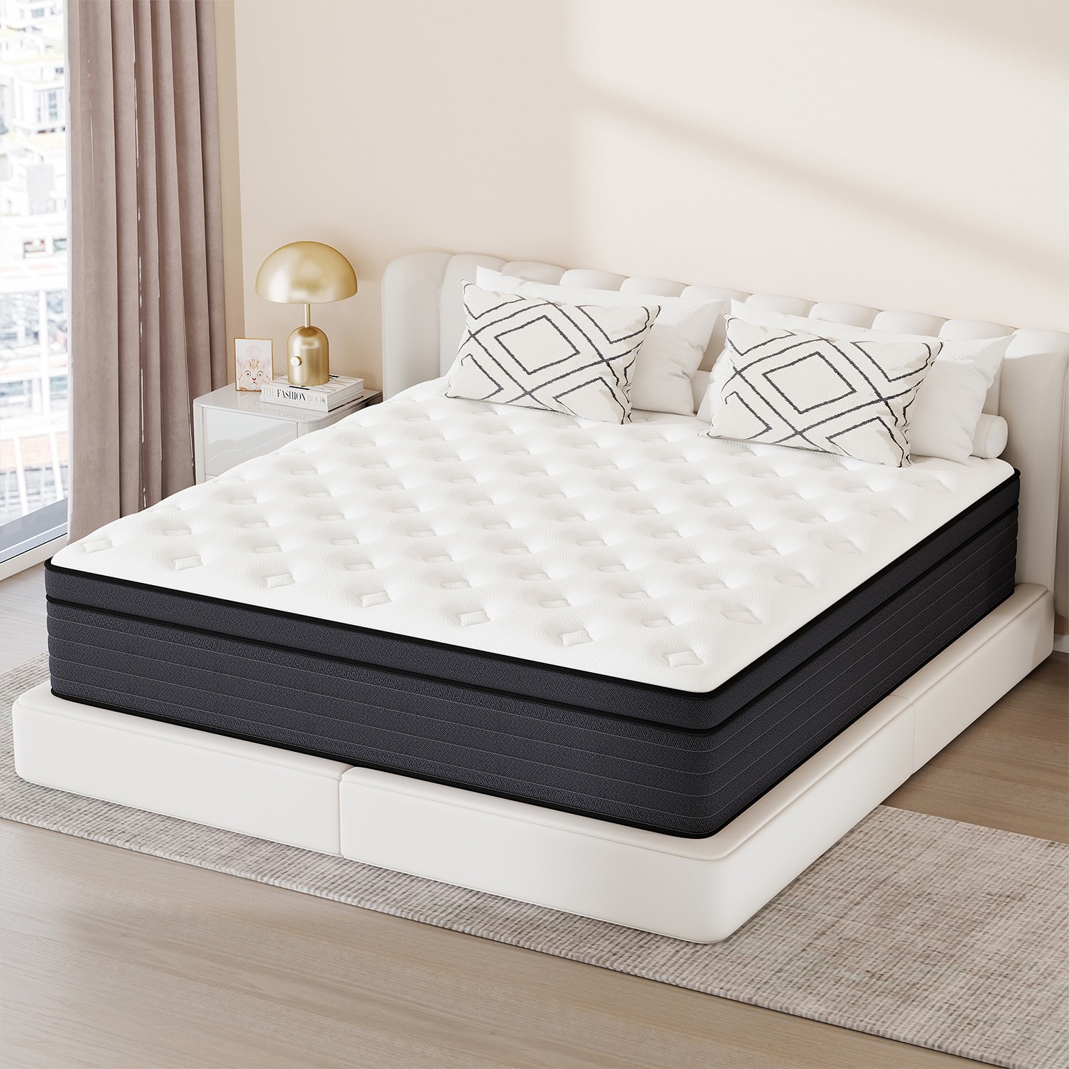 8″10″12″14″ Twin Full Queen King Mattress in a Box Hybrid Spring Gel Memory Foam
