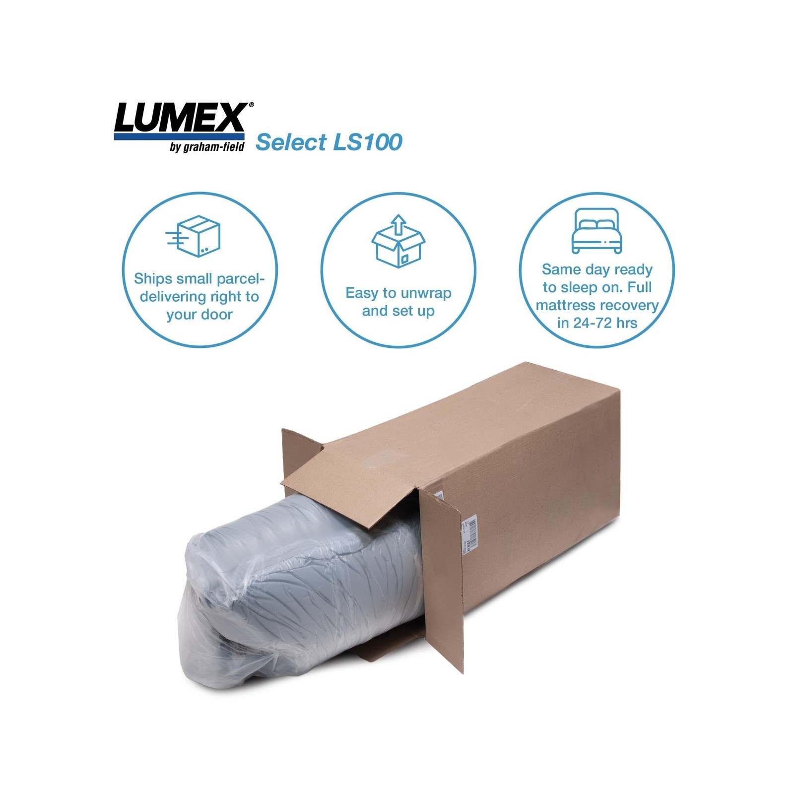 Lumex Select Hospital Bed Mattress, Multi-Layer Medical Foam, Fluid-Resistant…