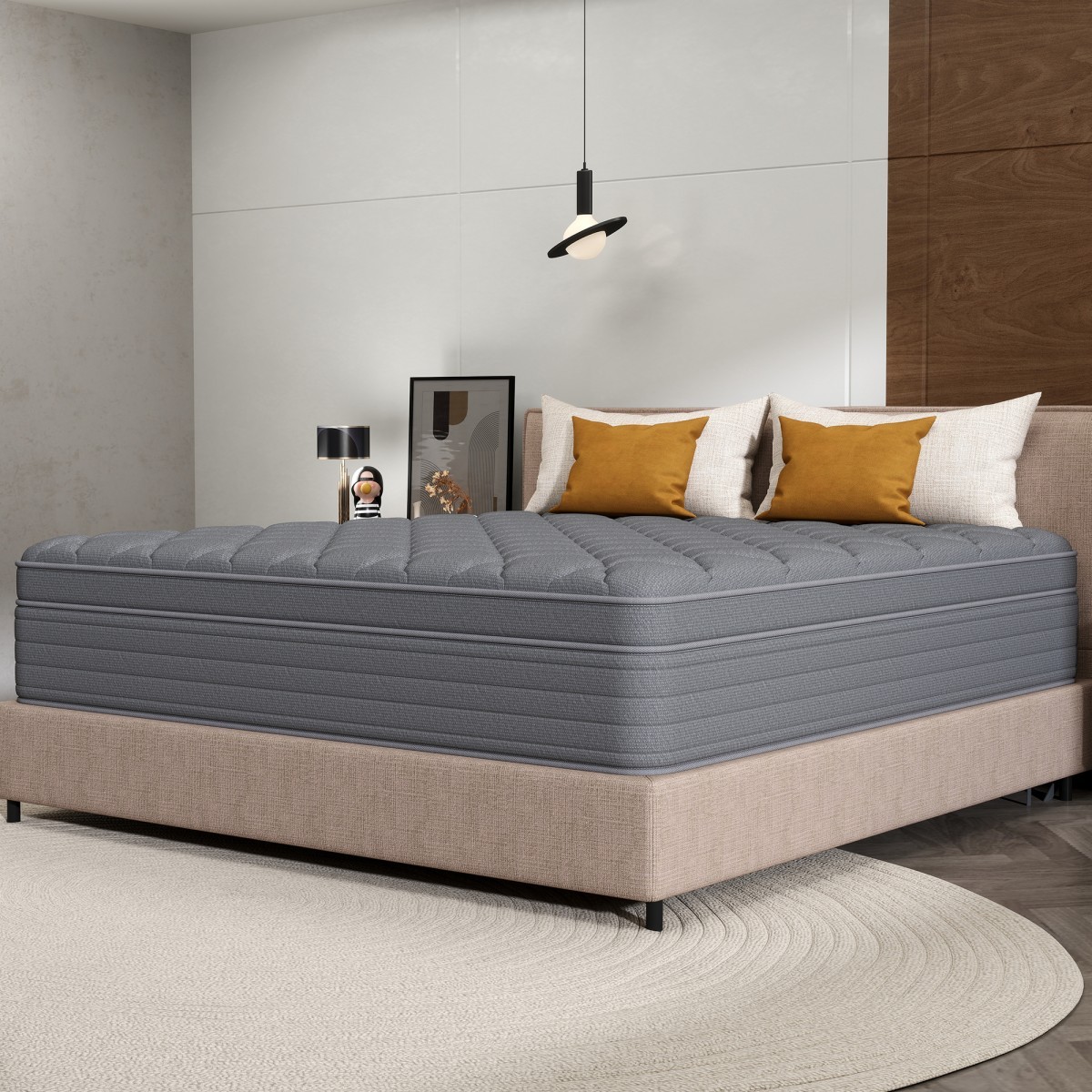 12″ 14″ Mattress in a Box Gel Memory Foam Pocket Spring Twin Full Queen King