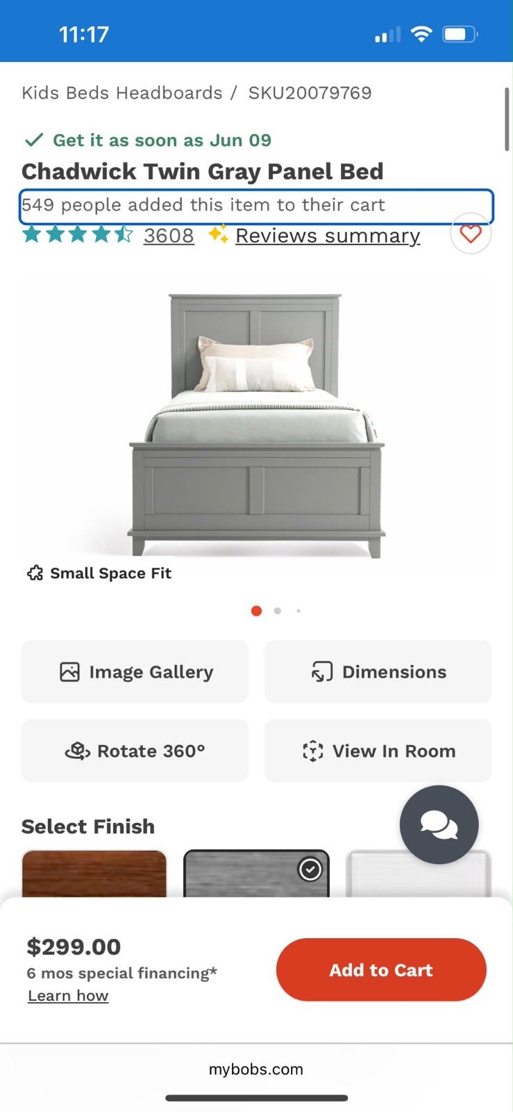Bob’s Discount Furniture Twin Gray bed frame, beige Mismatched Bedding