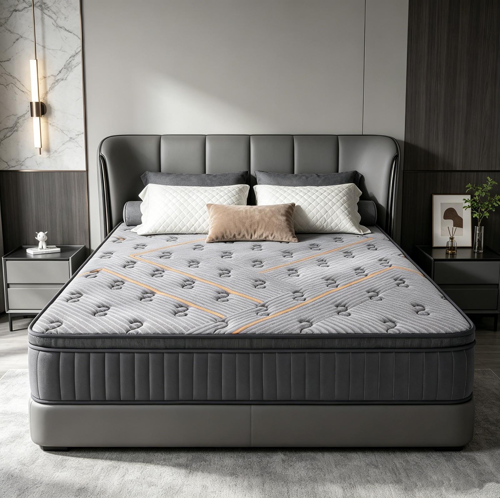 10″ Full Size Hybrid Mattress Gel Memory Foam Pocket Springs for Pressure Relief