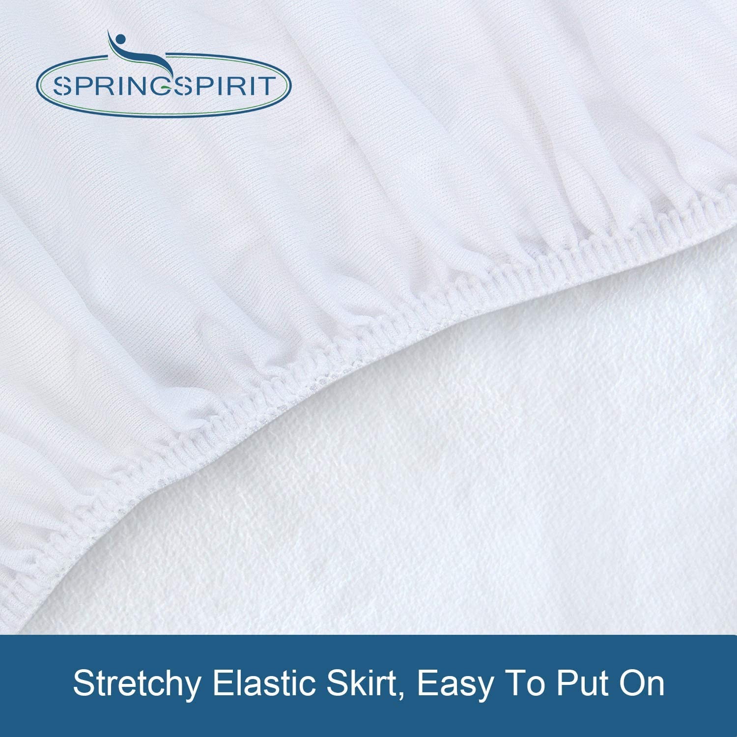 Twin Mattress Protector Waterproof Soft & Breathable Terry, Twin, White