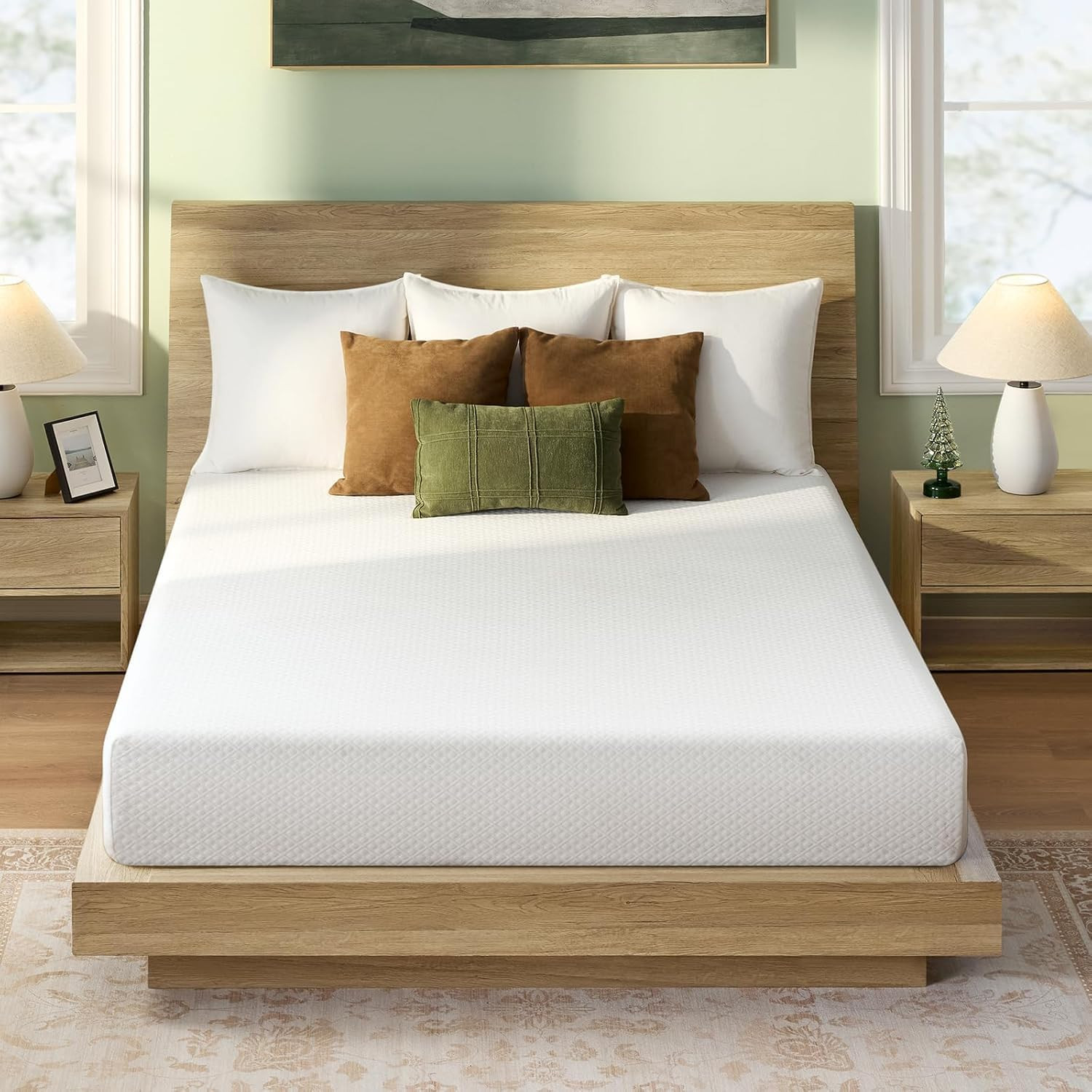 Twin Size Mattress, 6 Inch Gel Memory Foam Mattress in a Box, Fiberglass Free, B