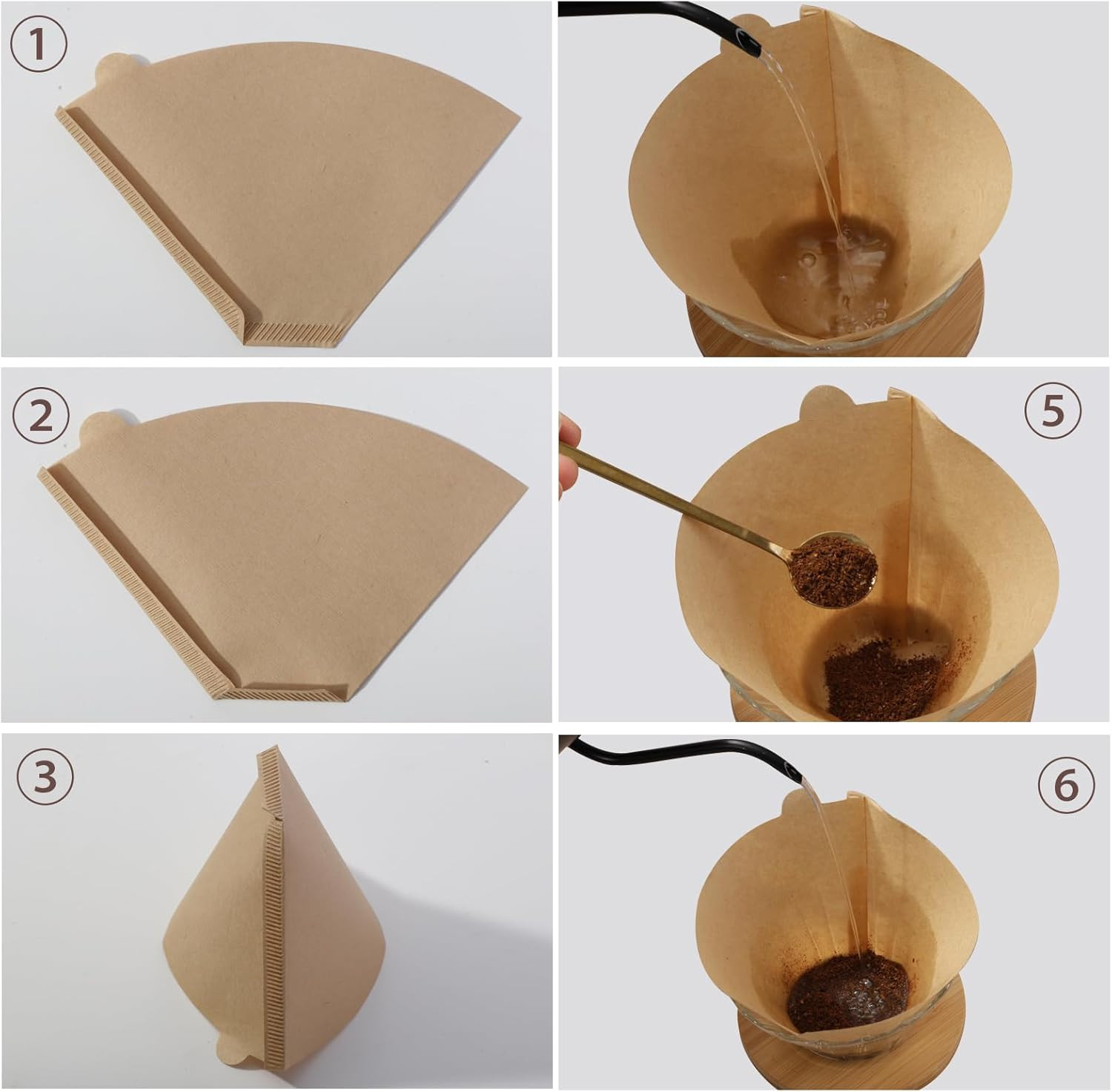 200 Count #4 Cone Coffee Filters 8-12 Cups, Disposable Coffee Filters 4 Cone Pap