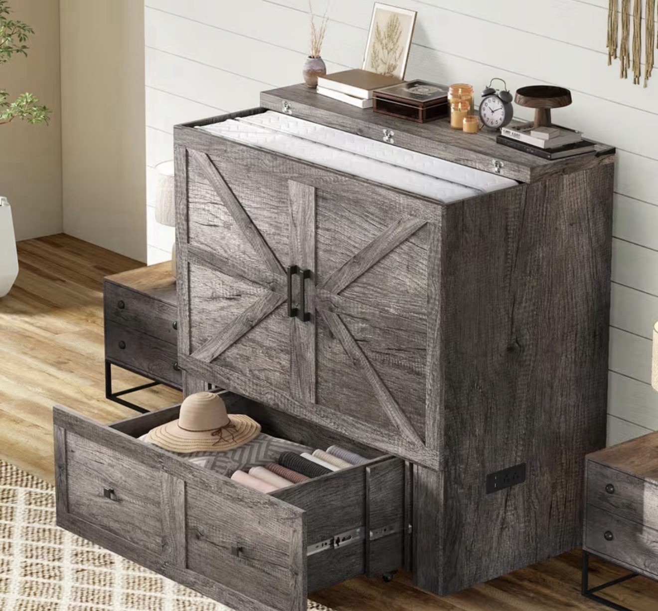 Murphy Bed with 6 Memory Foam Mattress
