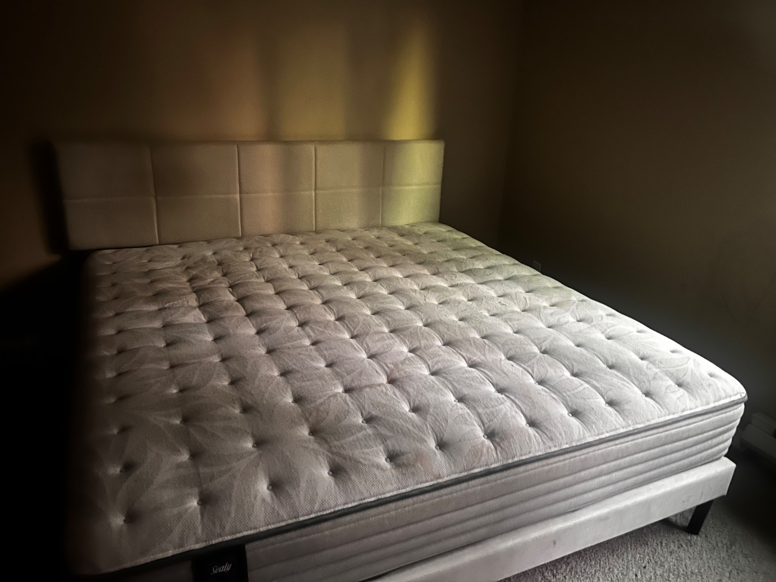 Sealy Posturepedic mattress king size -spring bloom with bed frame