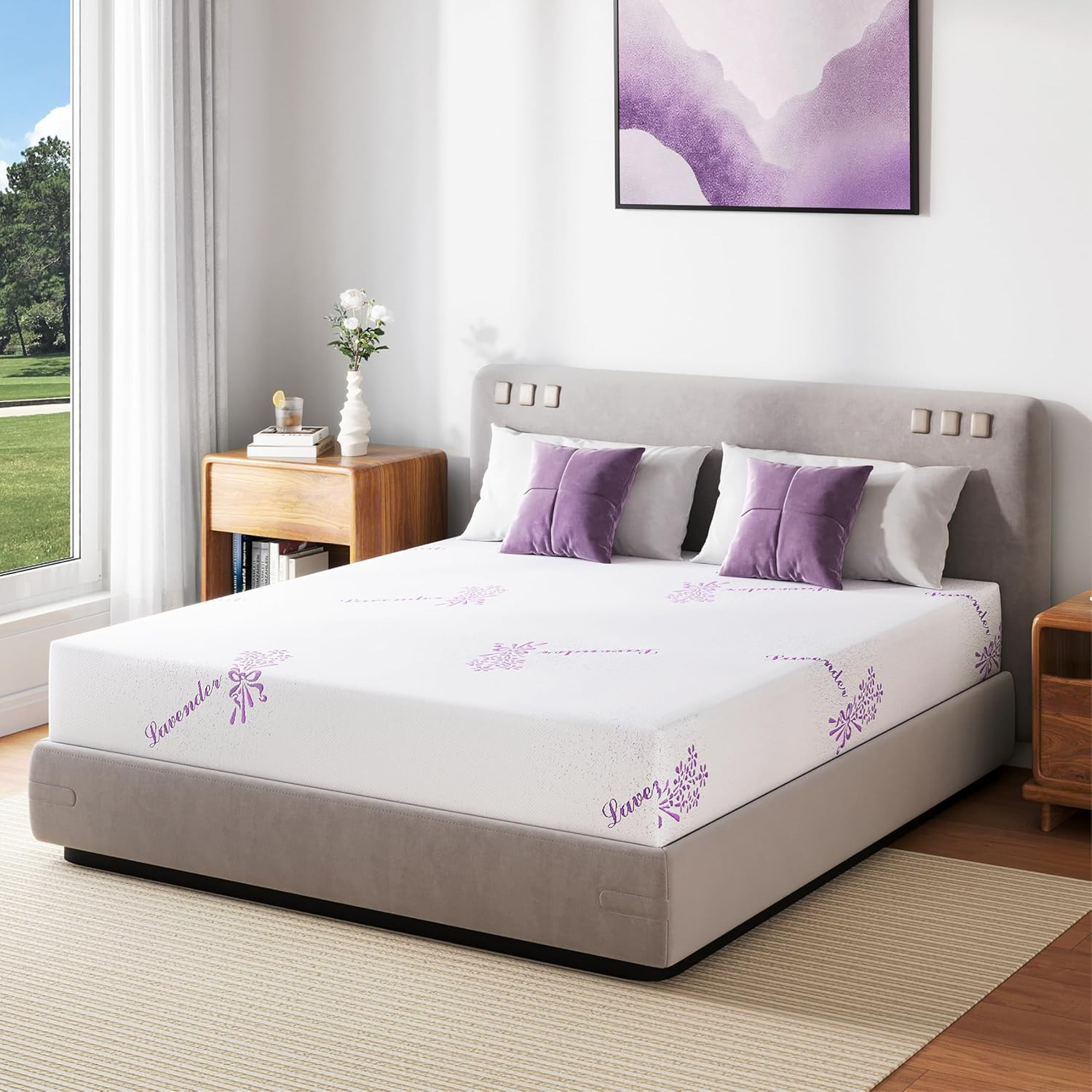 8″ Twin Memory Foam Mattress with Green Tea Gel – Pressure Relief & Comfort