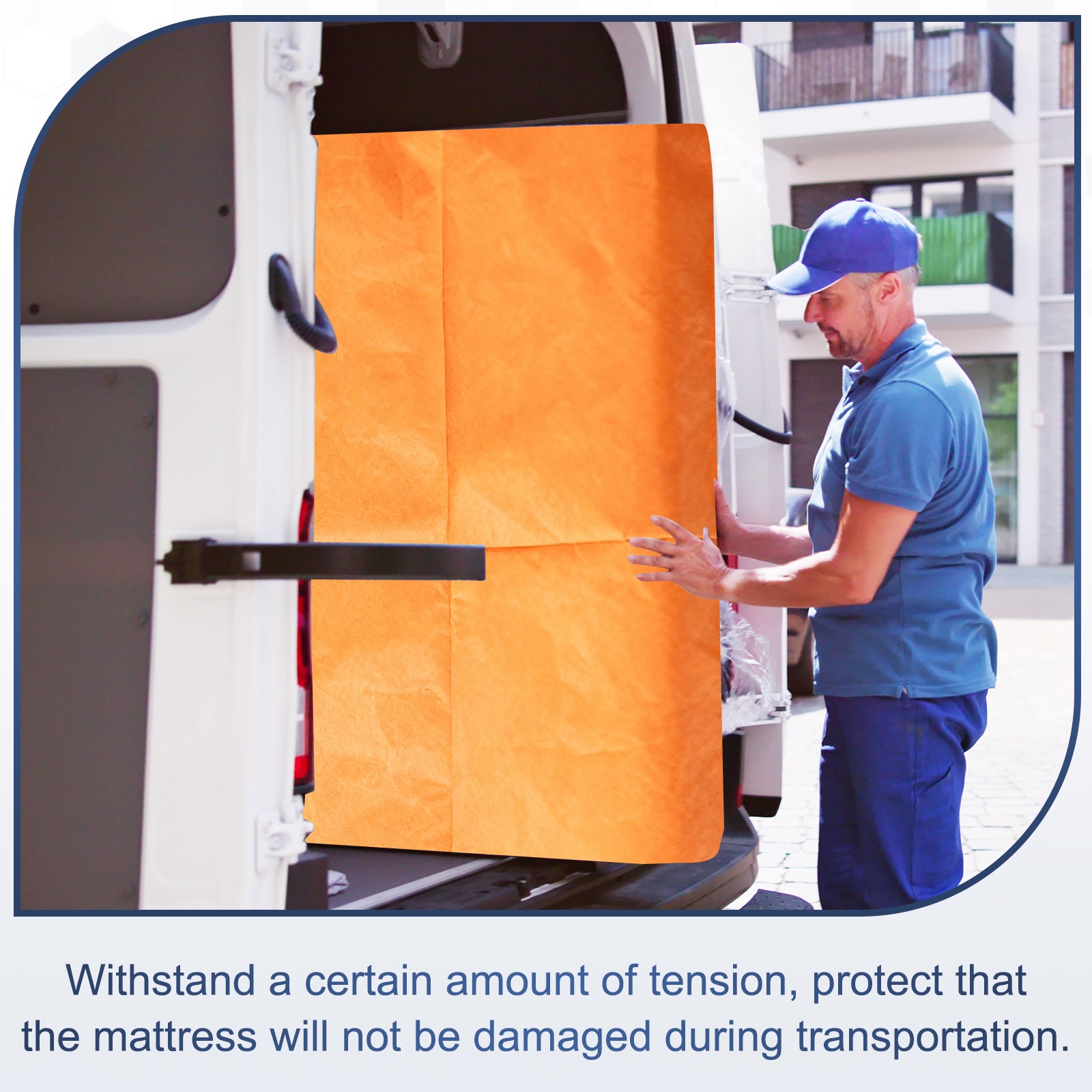 Mattress Bag for Moving and Storage, Full Size Fit 78.7″x59.1″x11.8″, Yellow