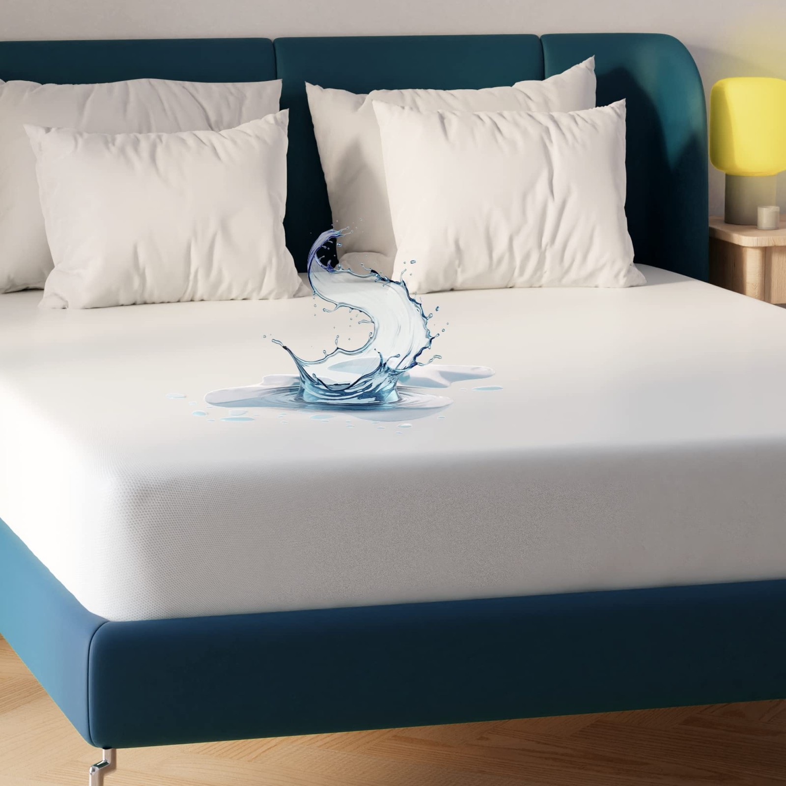 Niagara Waterproof Mattress Protector Queen 60×80 Cover Deep Queen, White