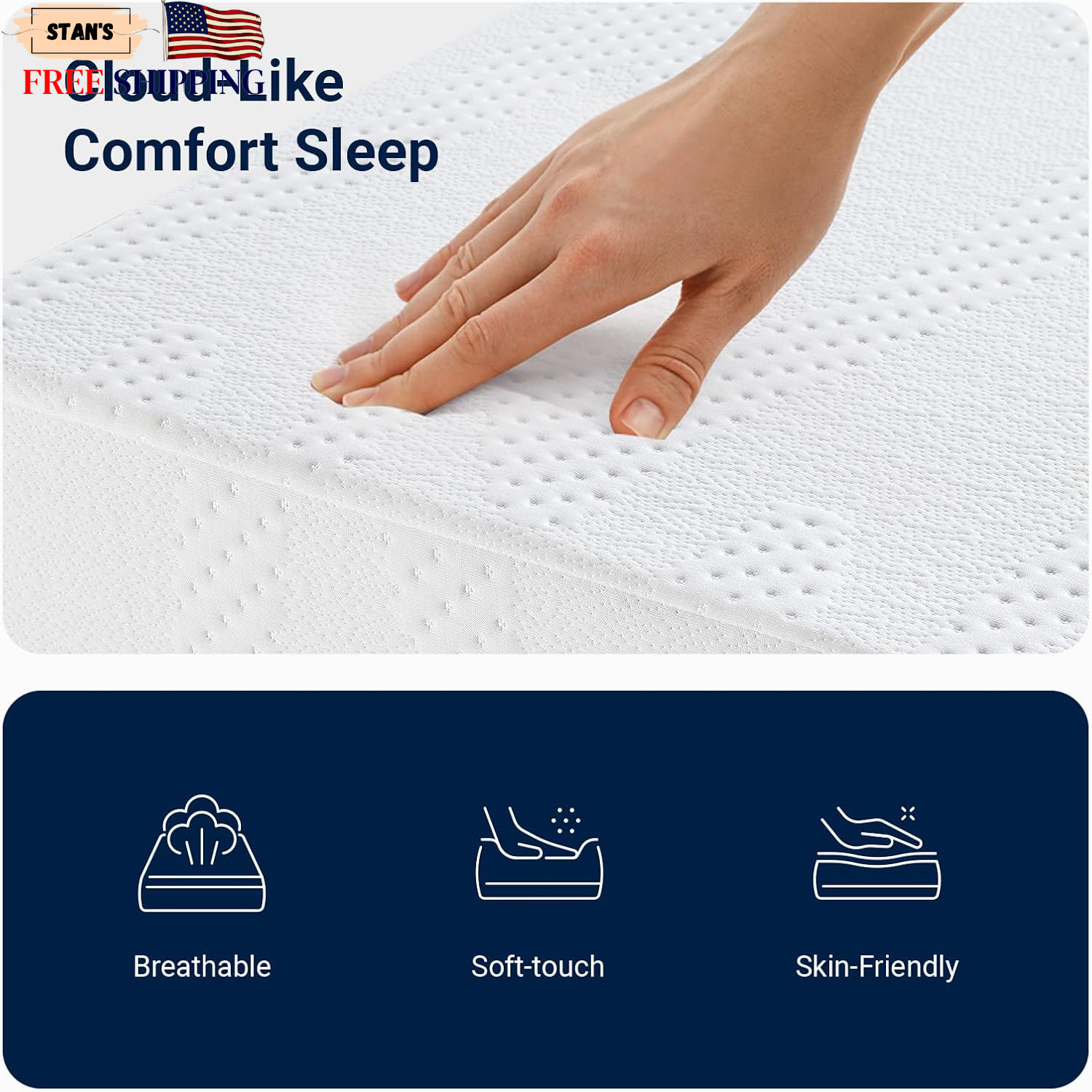 King Size Mattress 14 Inch King Mattresses with Gel Memory Foam for Cool Night &