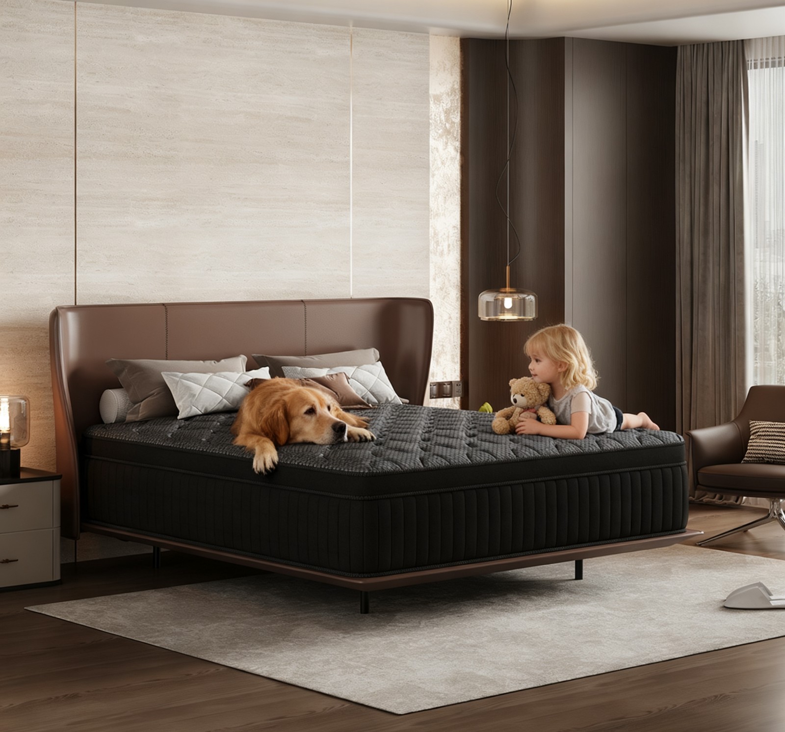 Hybrid Mattress in a Box–All Sizes–Firm or Medium Firm–8″10″ 12″ 14″Bed in a Box
