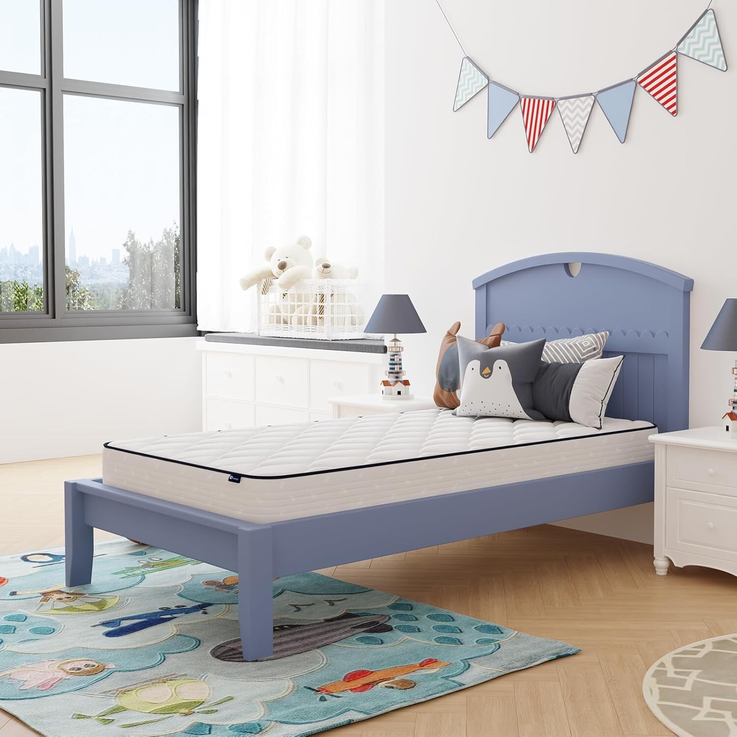 6 Inch Twin Mattress, Foam and Spring Hybrid Mattress in a Box, Medium Soft, …