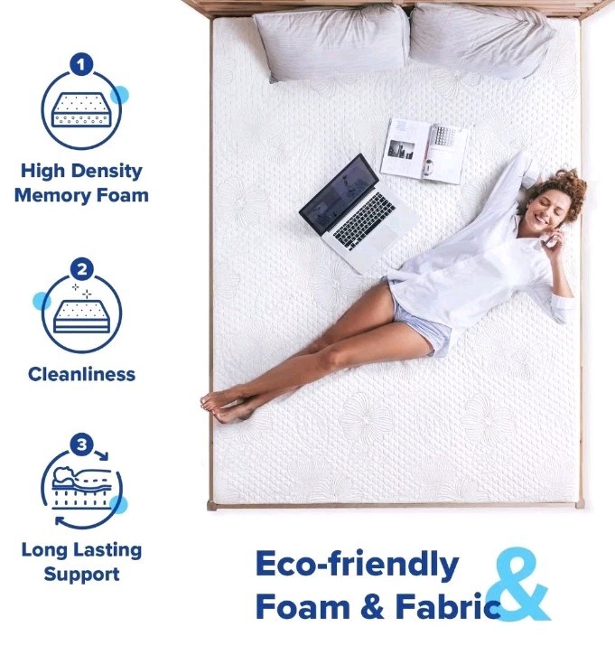 Olee Sleep Twin Mattress 10 Inch Gel Memory Foam Mattress Twin Size