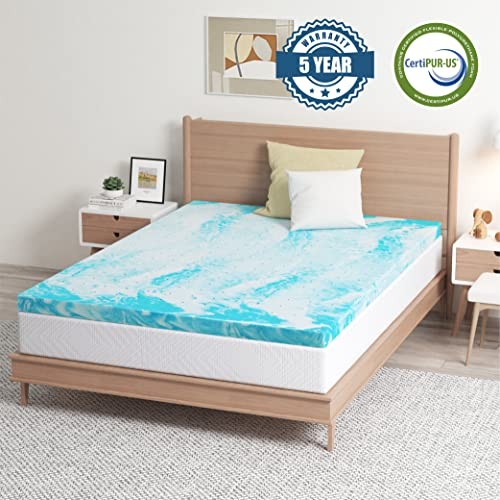 EGO Topper Memory Foam Mattress Topper, Gel Foam Mattress Topper Queen 3 Inch