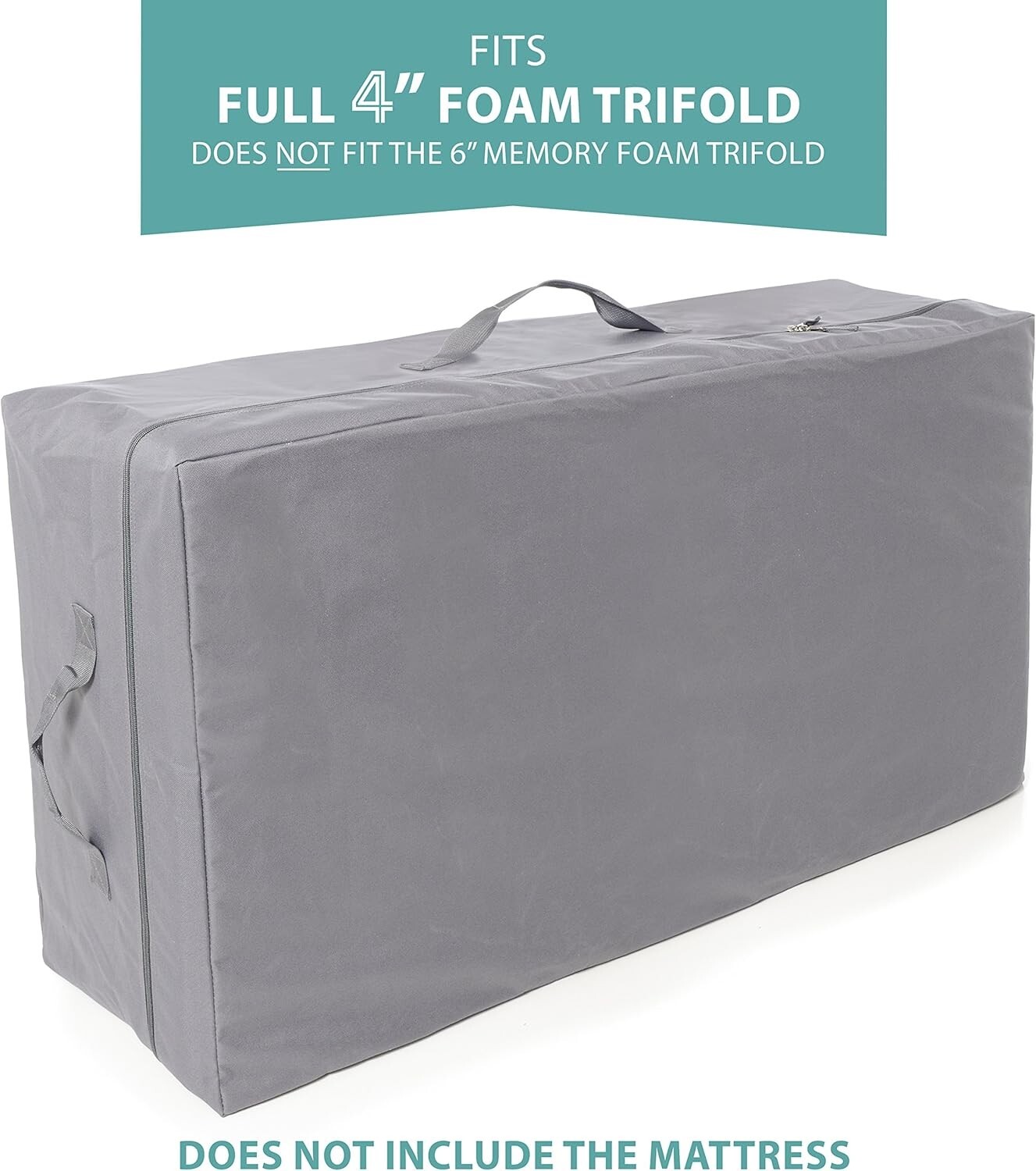 Custom Fit Carry Case for 4″ Full Size Tri-Fold Mattress—Lightweight & Durable