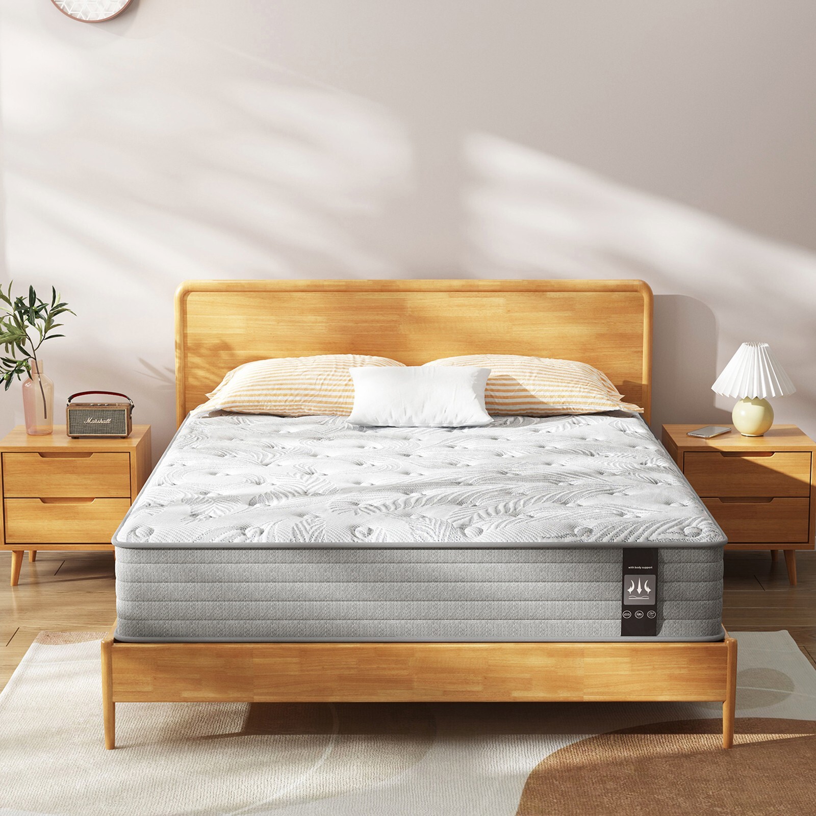 12″ Full Hybrid Mattress in a Box with Individual Pocket Spring Gel Memory Foam