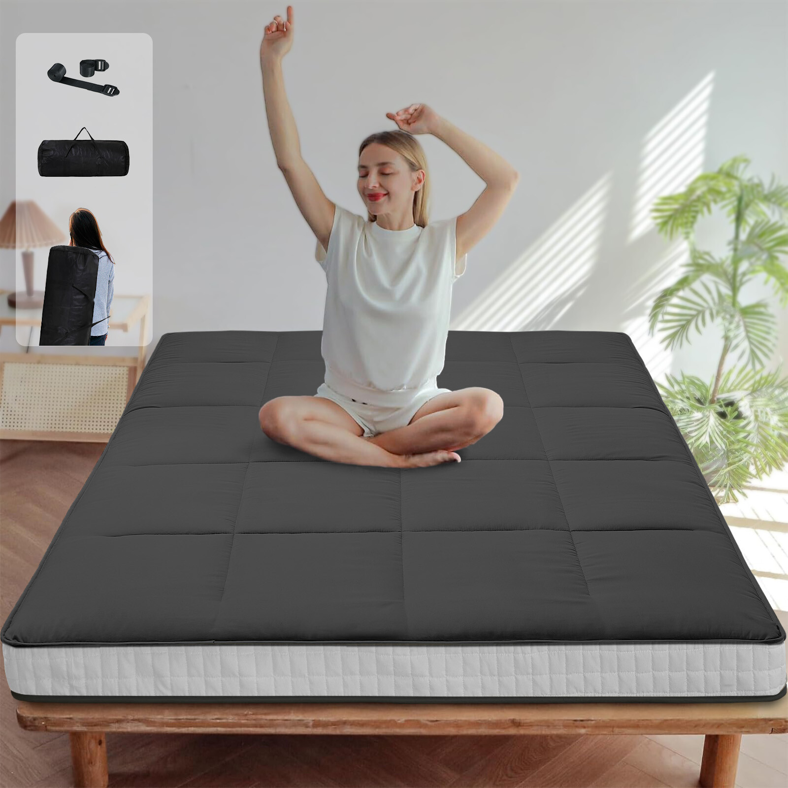 NAIZEA Japanese Floor Mattress Folding Mattress 80inchTatami Mat Futon Mattress