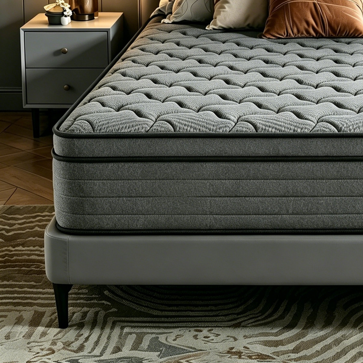 MRH 12-Inch Gel Memory Foam Mattress Twin Full Queen King Hybrid Mattress black