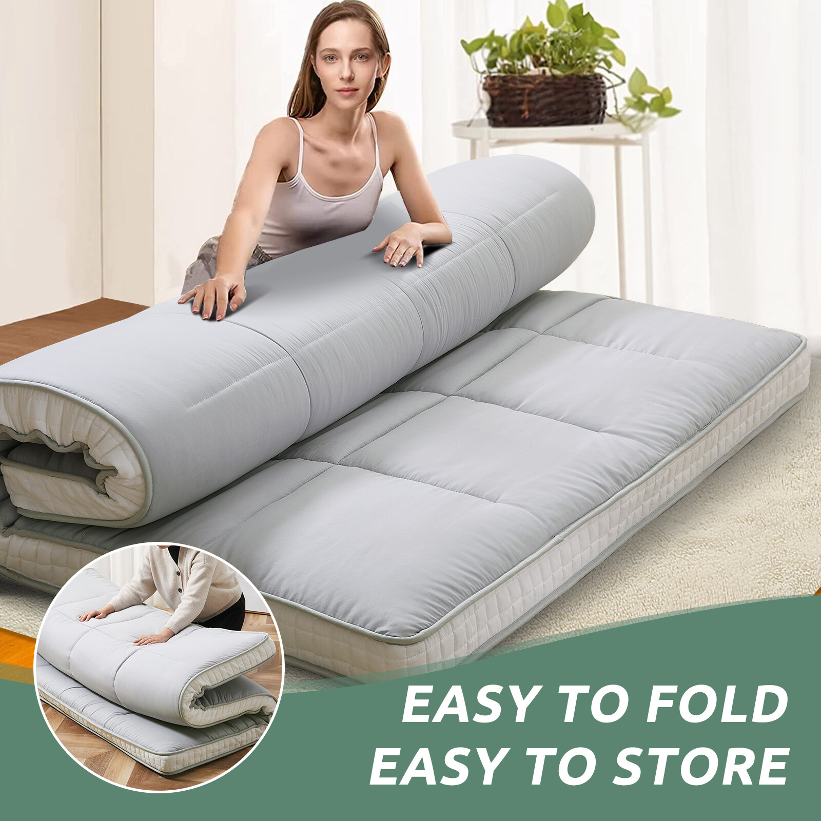 SLSY Futon Mattress for Floor Thick Japanese Floor Mattress Padded TwinFull Size