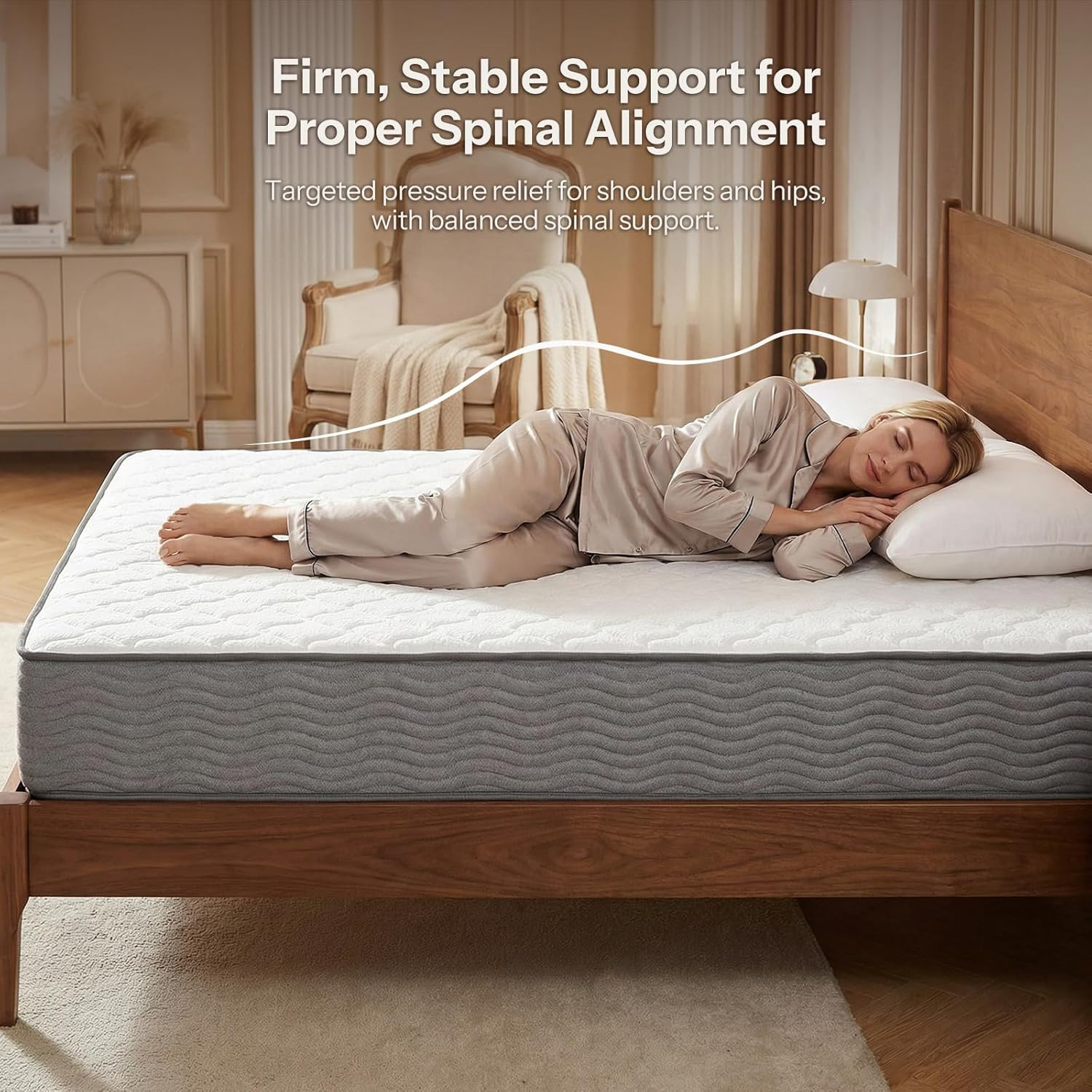 10 Inch Firm Hybrid Mattress – Safe Foams, Pressure Relief & Motion Isolation