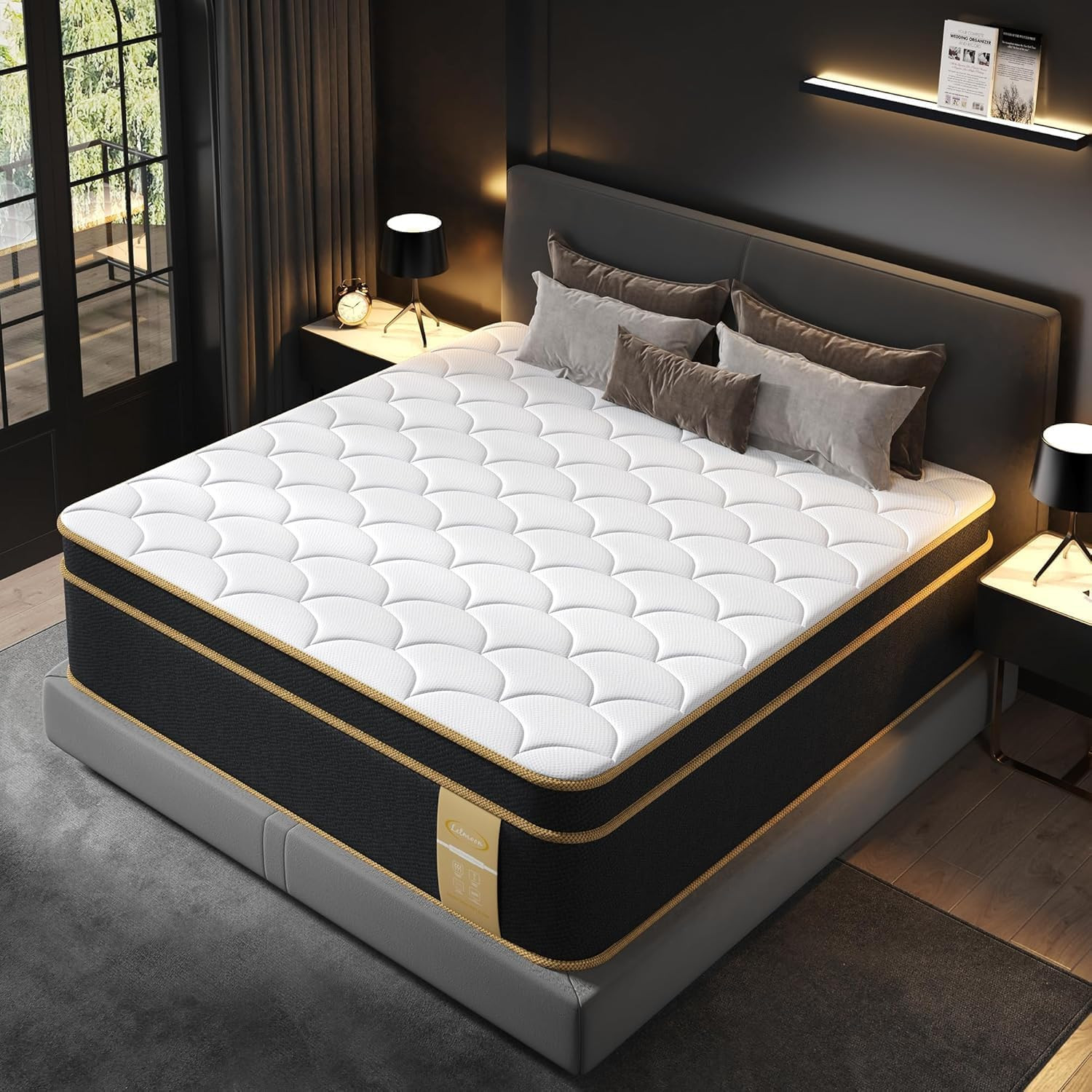 12″ Gel Memory Foam Hybrid King Mattress – Pressure Relief & Edge Support