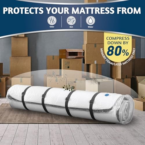 Vacuum Mattress Bag for Memory Foam and Latex – Sealed for Easy Full/ Queen