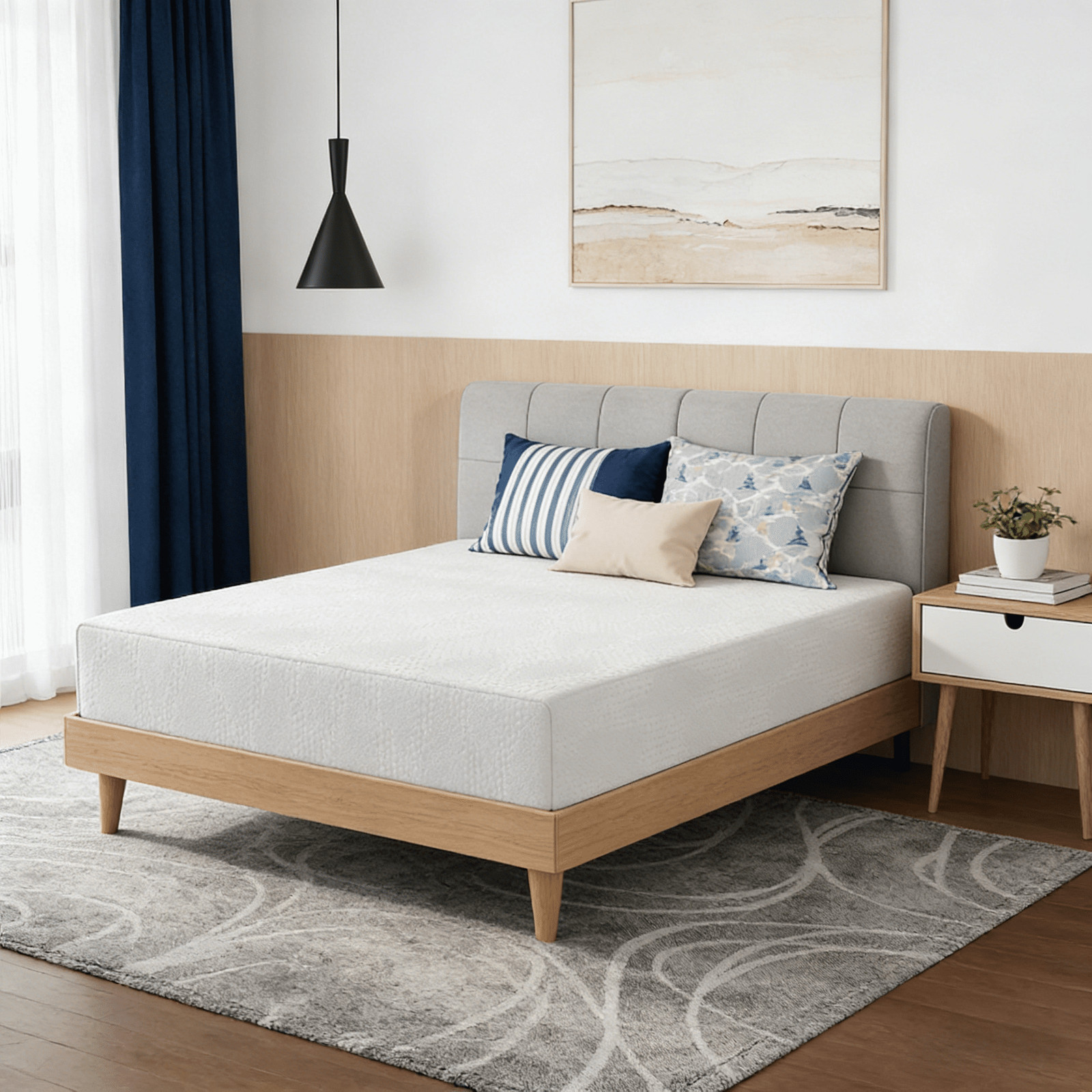 Avenco Victoria 12″ Medium Gel Memory Foam Cooling Motion Isolation Mattress, Qu