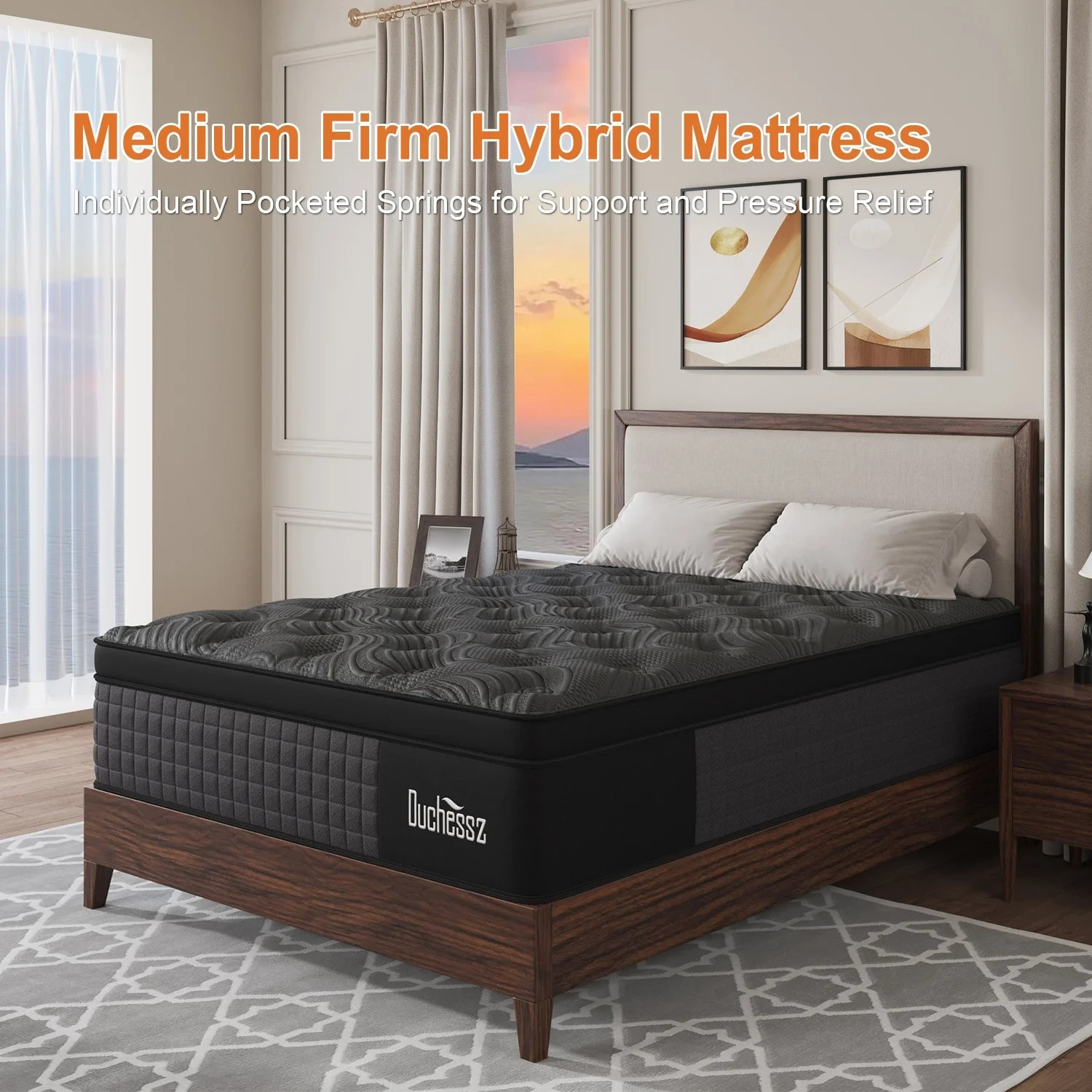 14″ Colchones Full Gel Memory Foam Hibrido Cama Full Mattress Hybrid Medium Firm