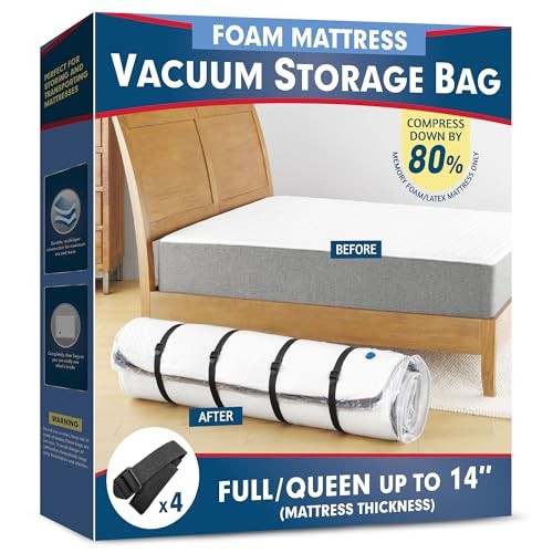 Vacuum Mattress Bag for Memory Foam and Latex – Sealed for Easy Full/ Queen