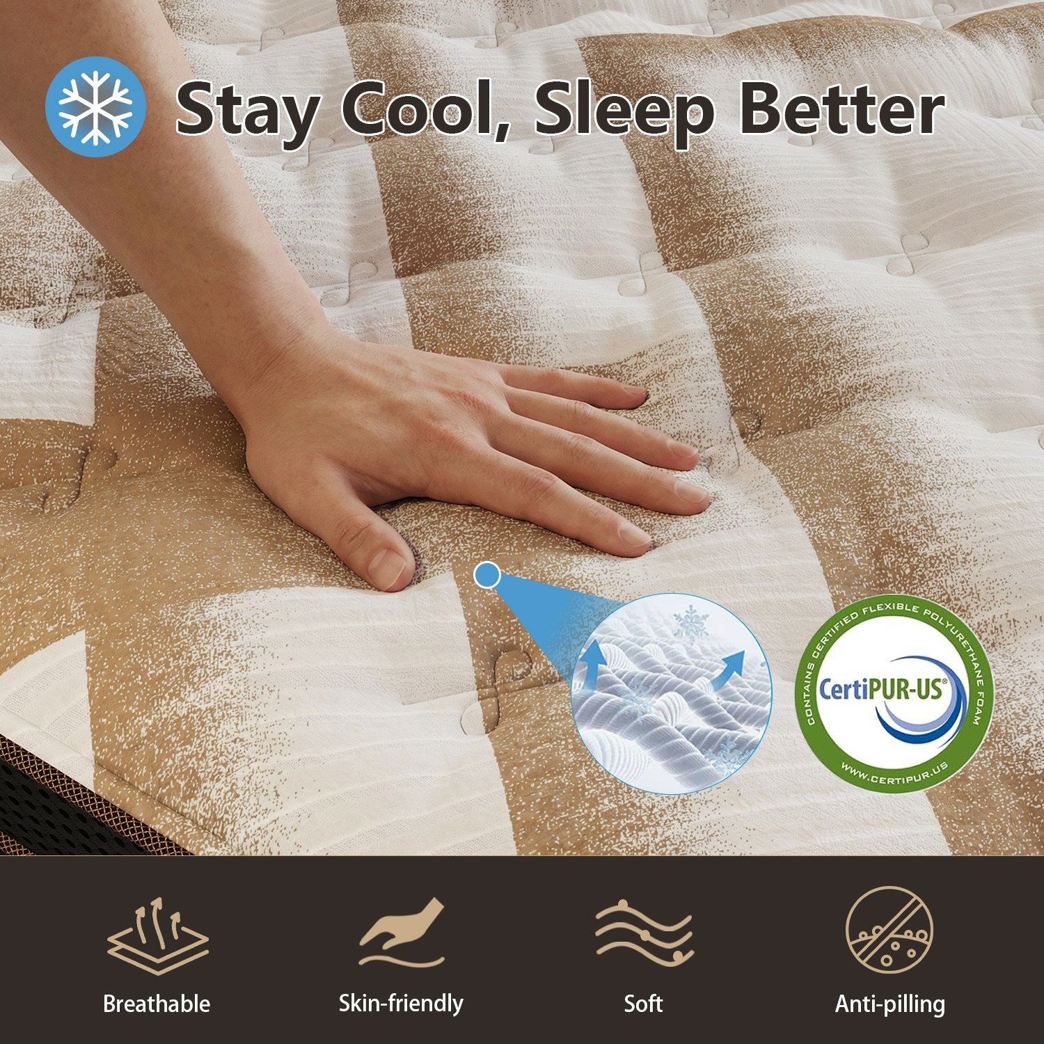 12″ 14″Twin Full Queen King Size Gel Memory Foam Spring Mattress In A Box