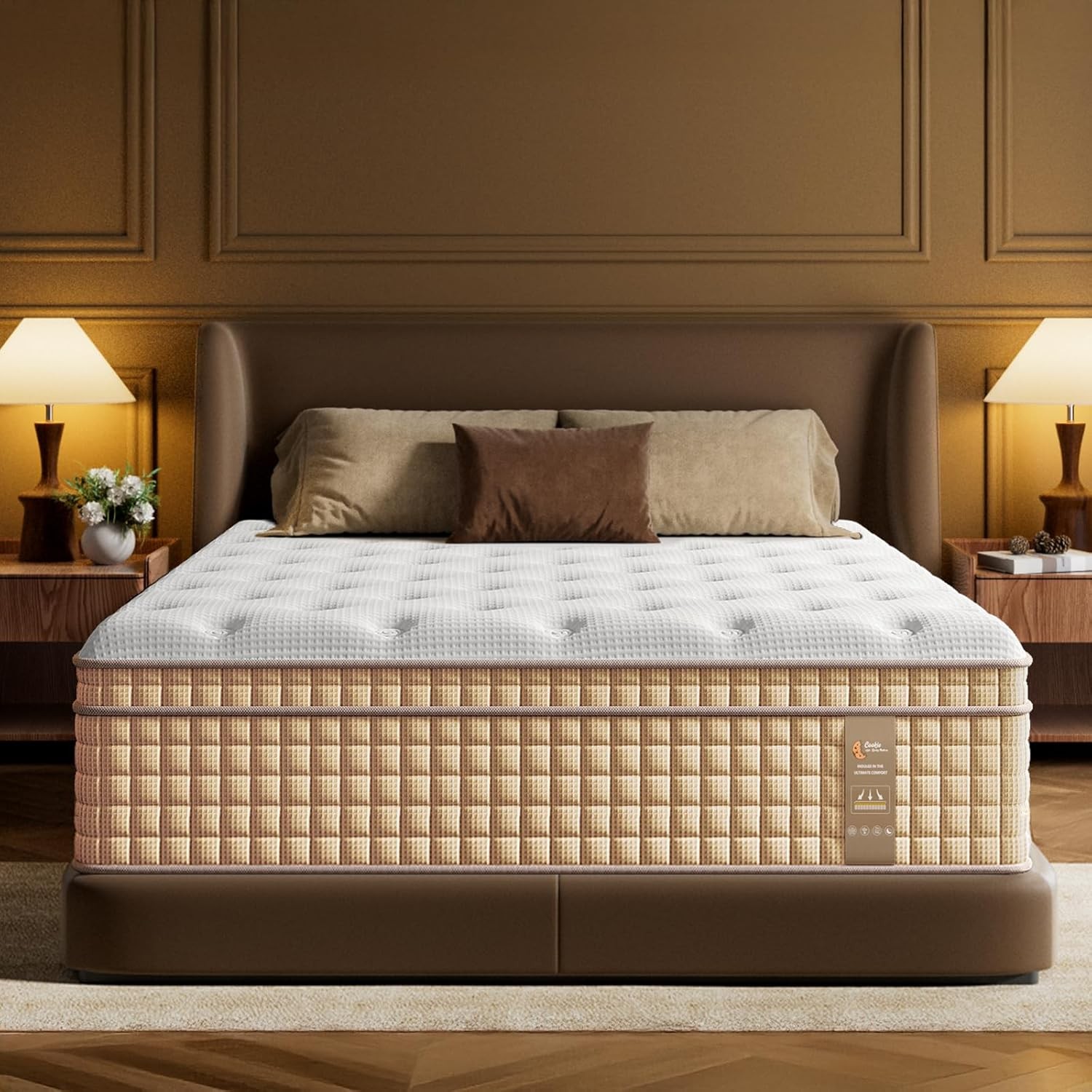 14 Inch Medium Firm Queen Mattress Hybrid Queen Size Mattresses- Extra Lumbar