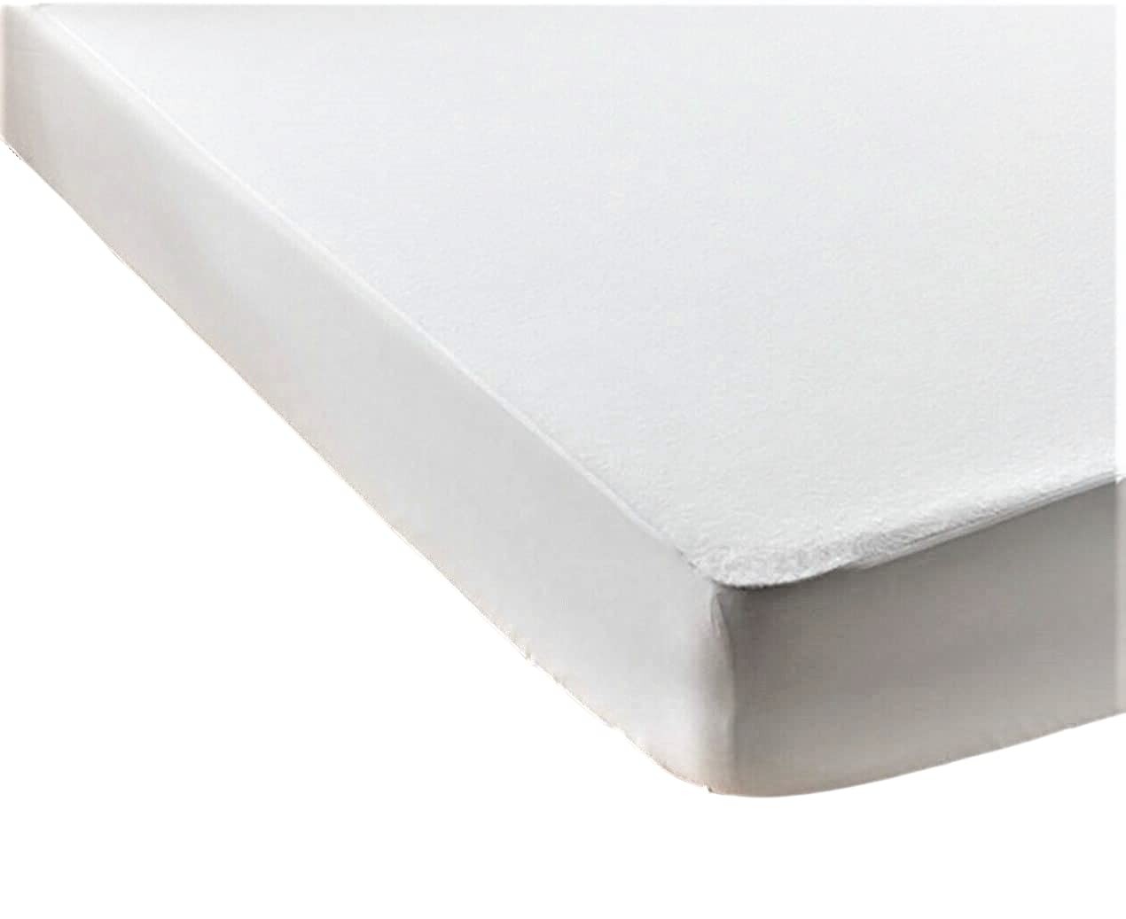 Vinyl Plastic Mattress Protector Fitted Twin 76″ x 39″ x 11.5″ Deep, White