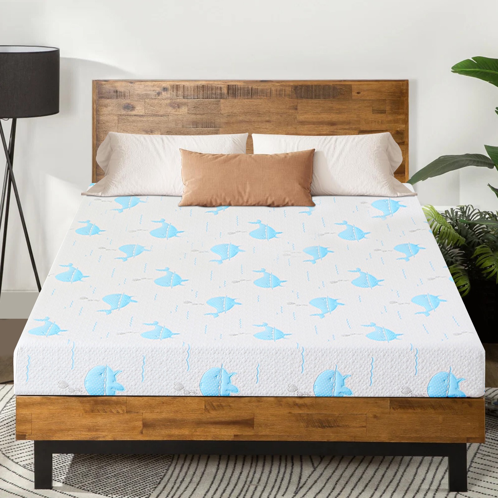 5″6″ Twin Txl Full Queen Memory Foam Mattress, Breathable, with Removable Cover