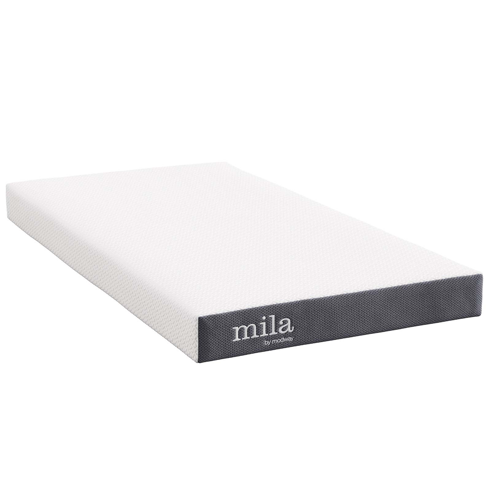 Modway 6″ Dual-Layer Twin Size Firm Memory Foam Mattress With 10-Year Warranty