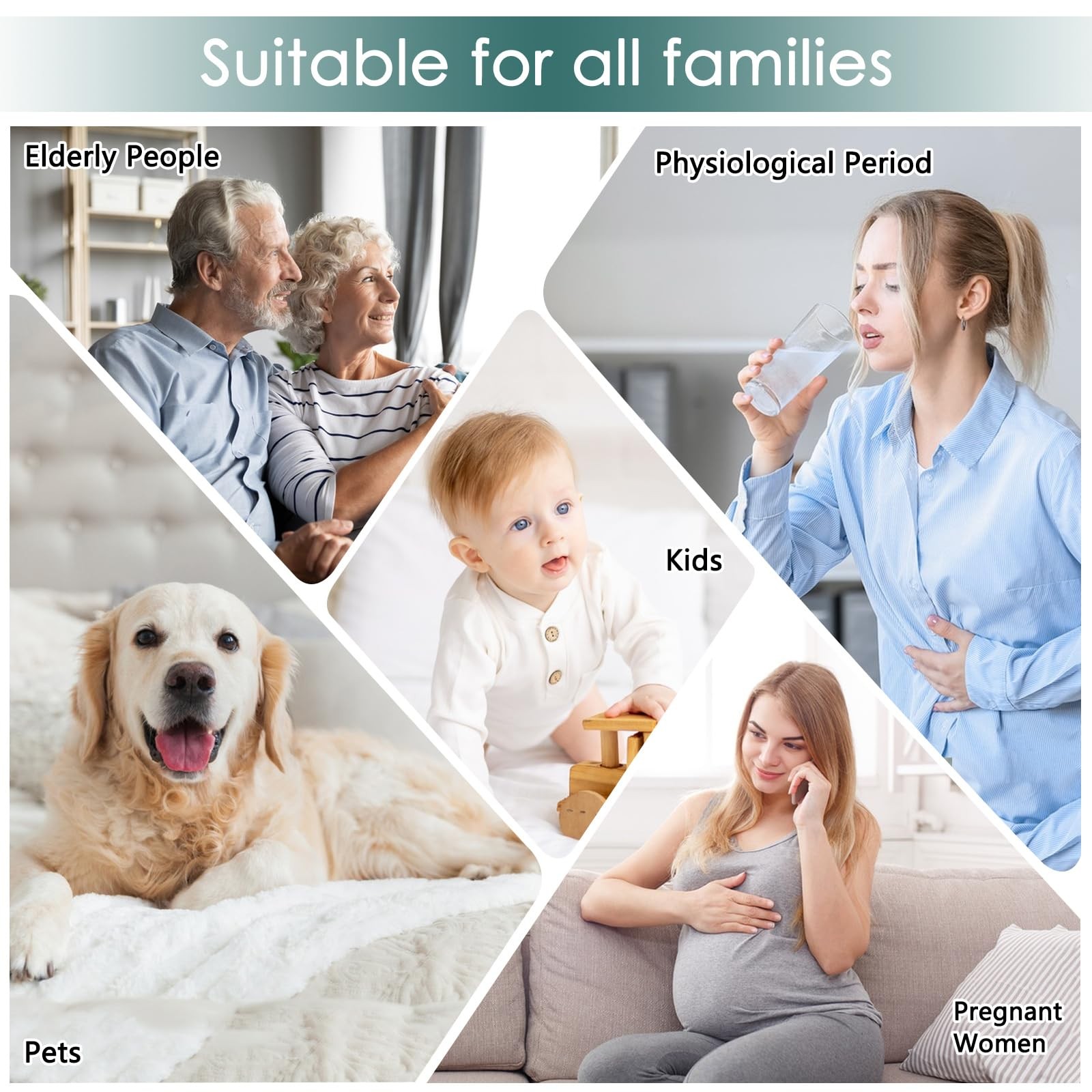 Inooro Queen Size Waterproof Mattress Protector, Breathable Bed Queen, Gray