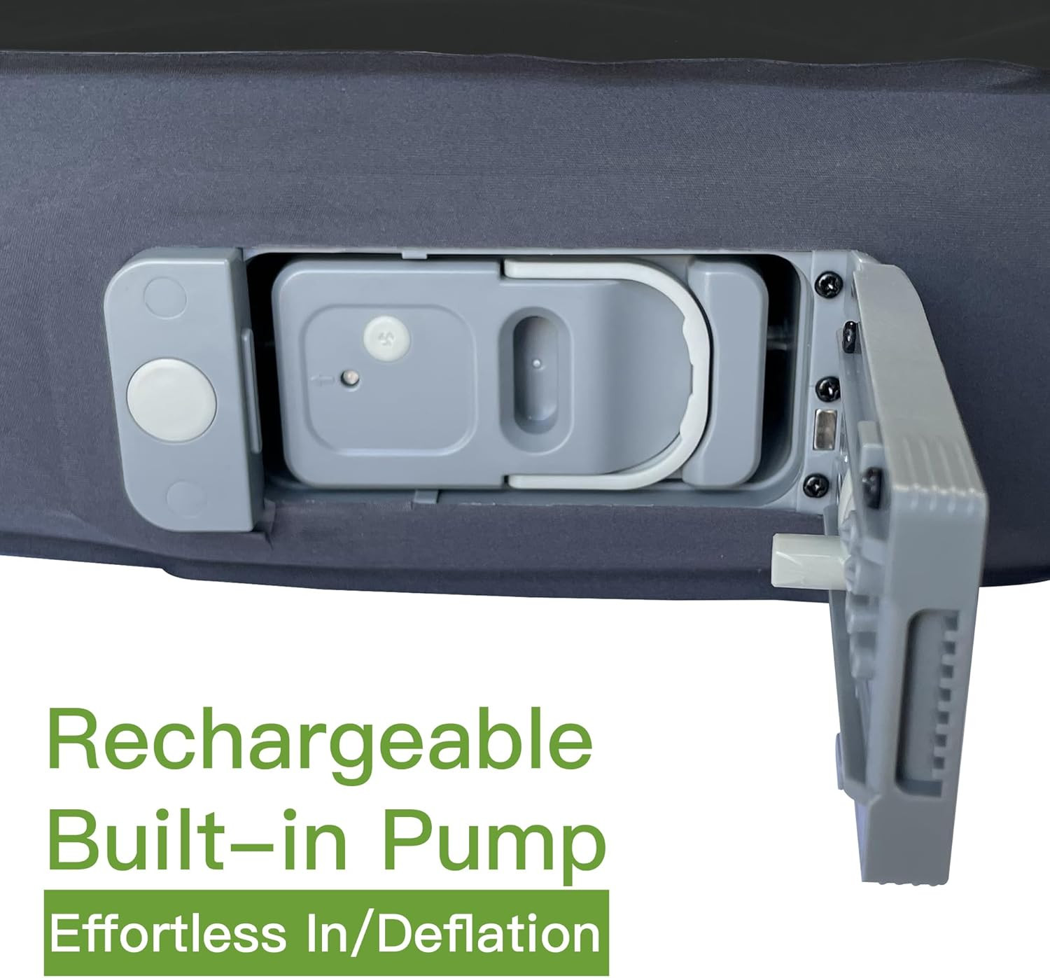Upgraded Hybrid Foam & Air SUV Mattress with Rechargeable Built-In Pump, Quick I