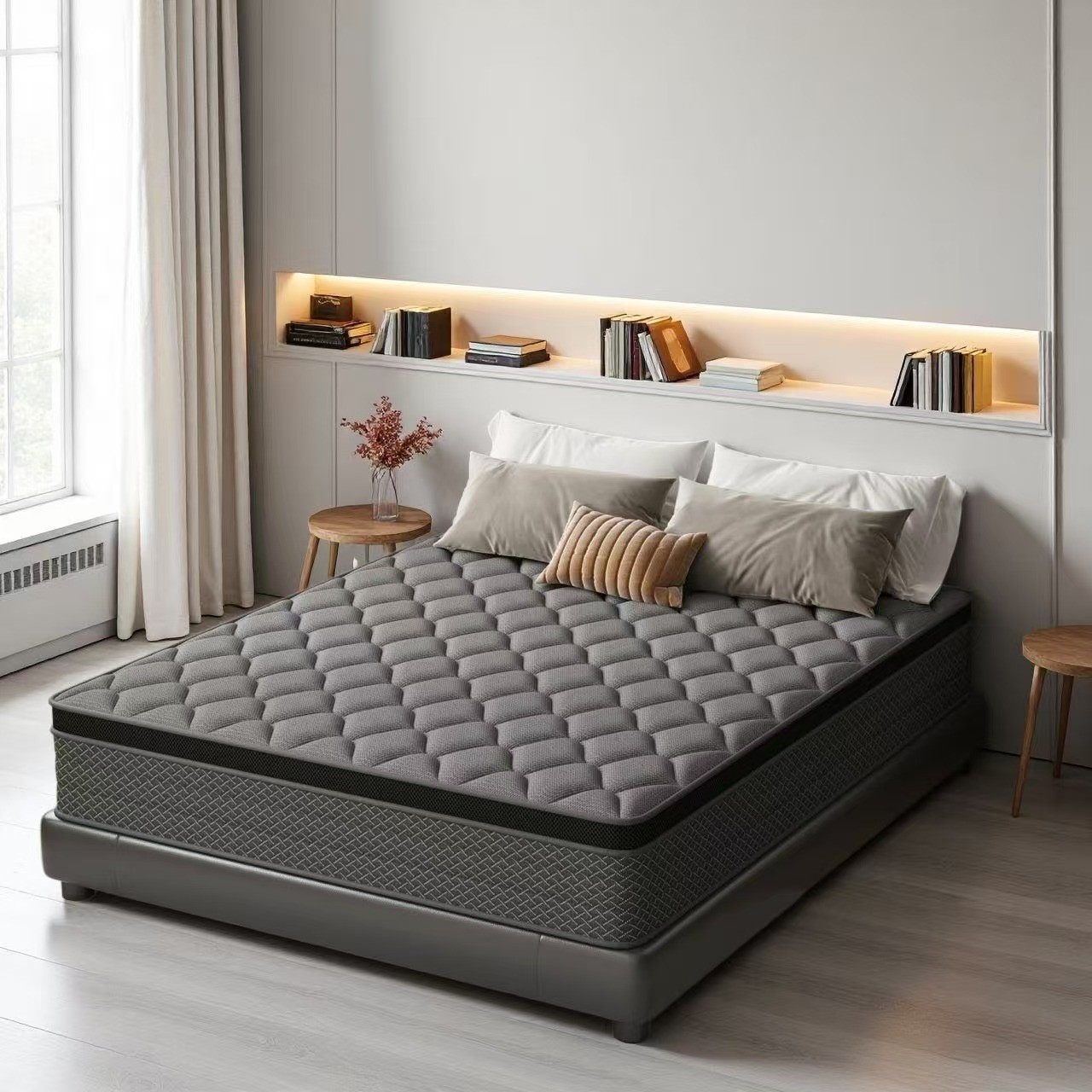 10″ 12″ 14″ Twin/Full/Queen/King Bed In BoxMemory Foam & Spring Hybrid Mattress