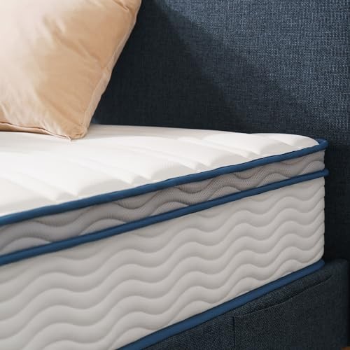 ZINUS 8 INCH SPRING SENSATION HYBRID MATTRESS QUEEN ZU-MSSA1IZI-08Q – BLUE