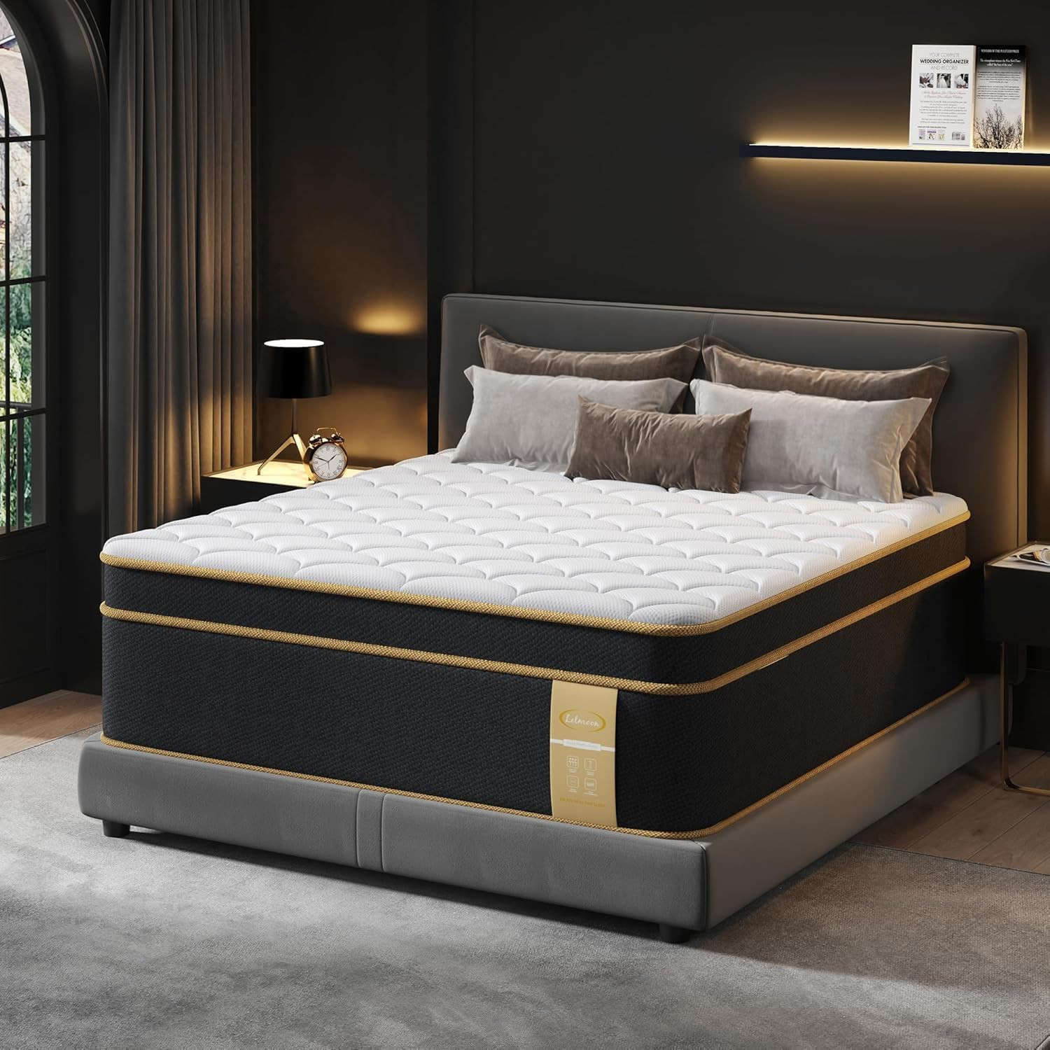 12″ Gel Memory Foam Hybrid King Mattress – Pressure Relief & Edge Support