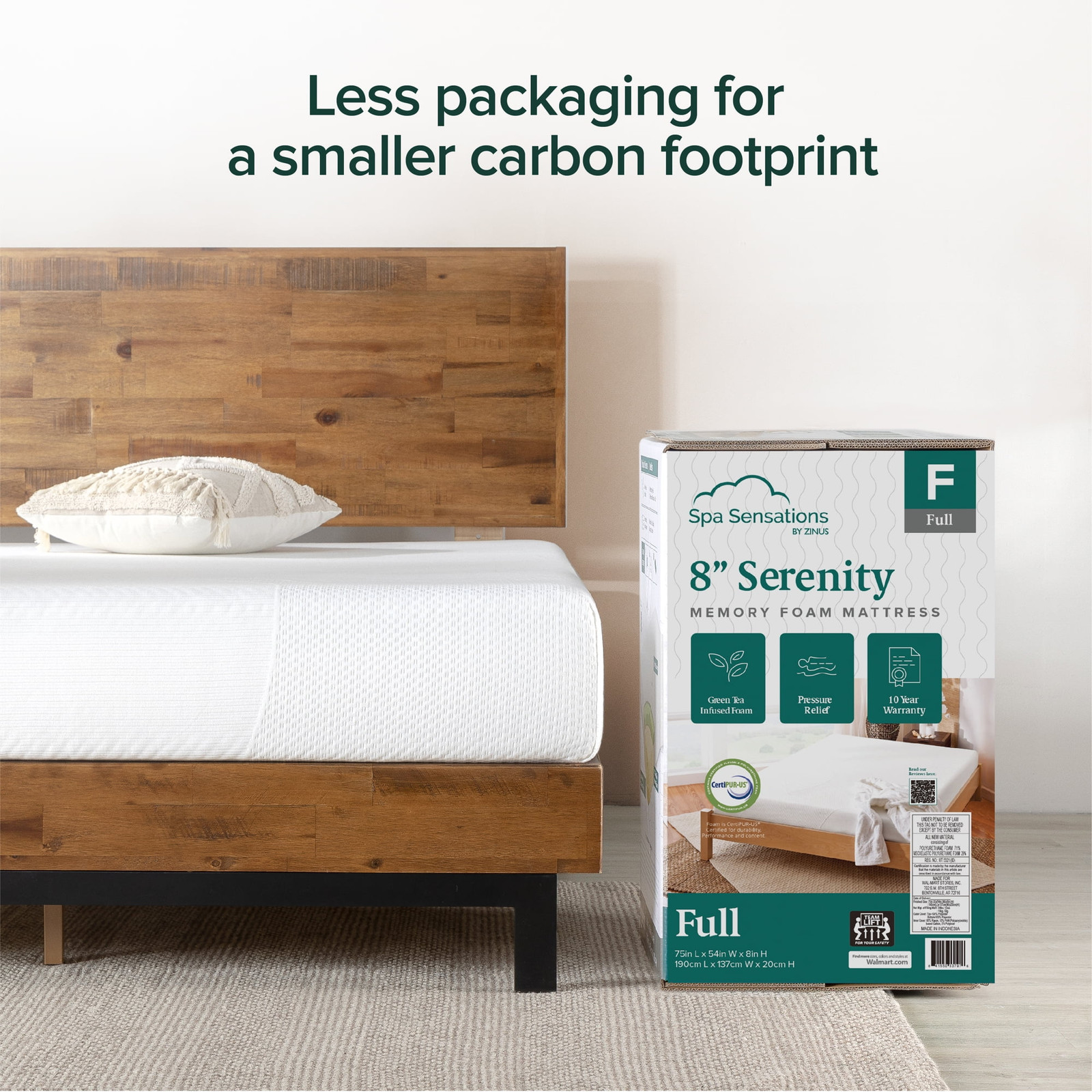 Serenity 8″ Memory Foam Mattress, Full