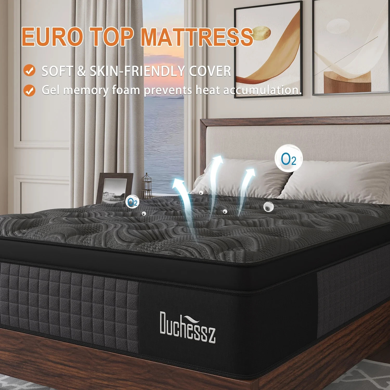 14″ Colchones Full Gel Memory Foam Hibrido Cama Full Mattress Hybrid Medium Firm