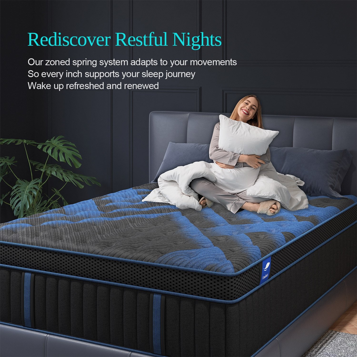 12″ 14″Twin Full Queen King Size Gel Memory Foam Spring Mattress In A Box