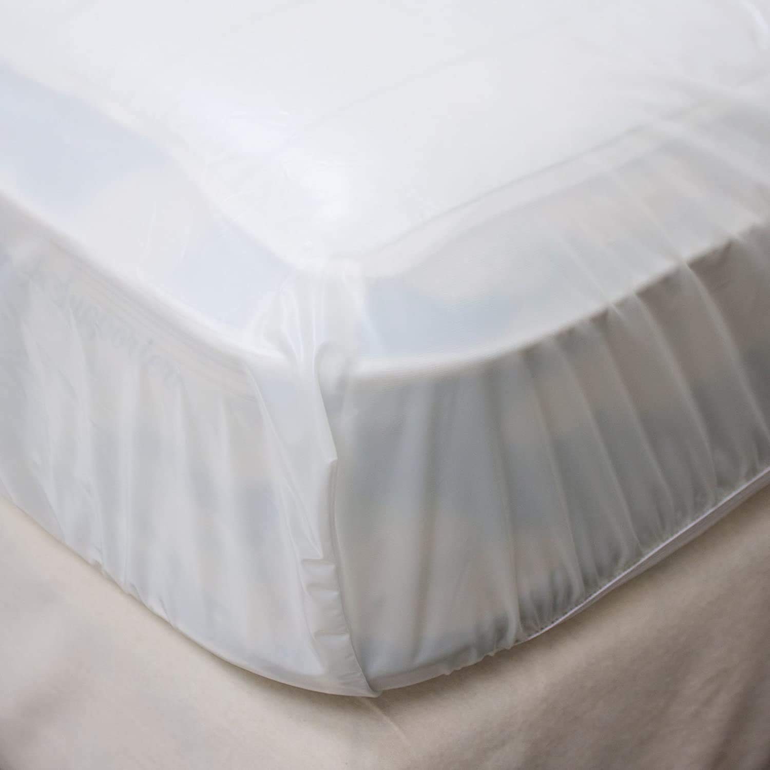 Home Expressions 4Gauge Vinyl Plastic Twin 76″ x 39″ x 11.5″ Deep, White