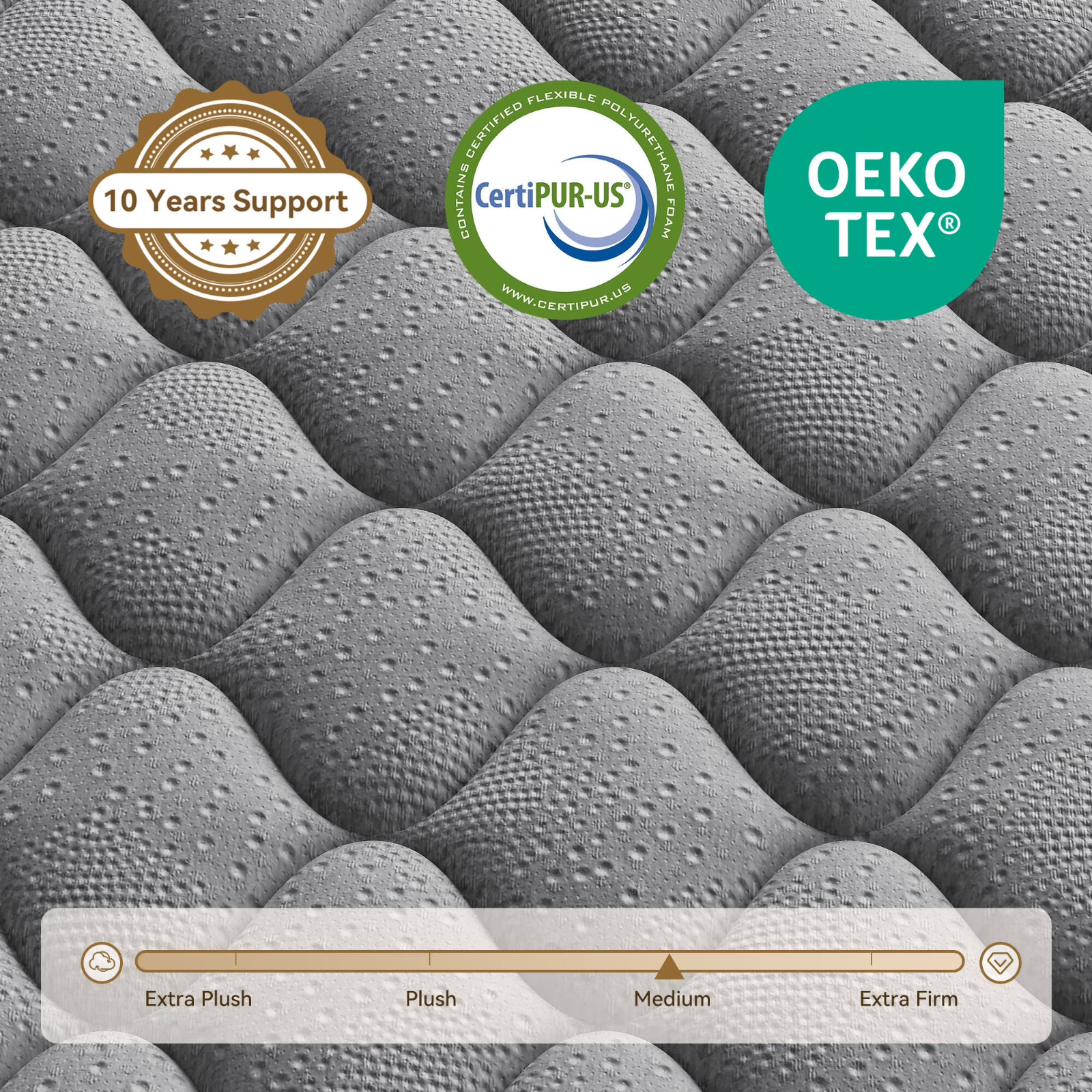 10″ Twin Colchon Gel Memory Foam Hibrido Cama Twin Mattress Hybrid Medium Firm