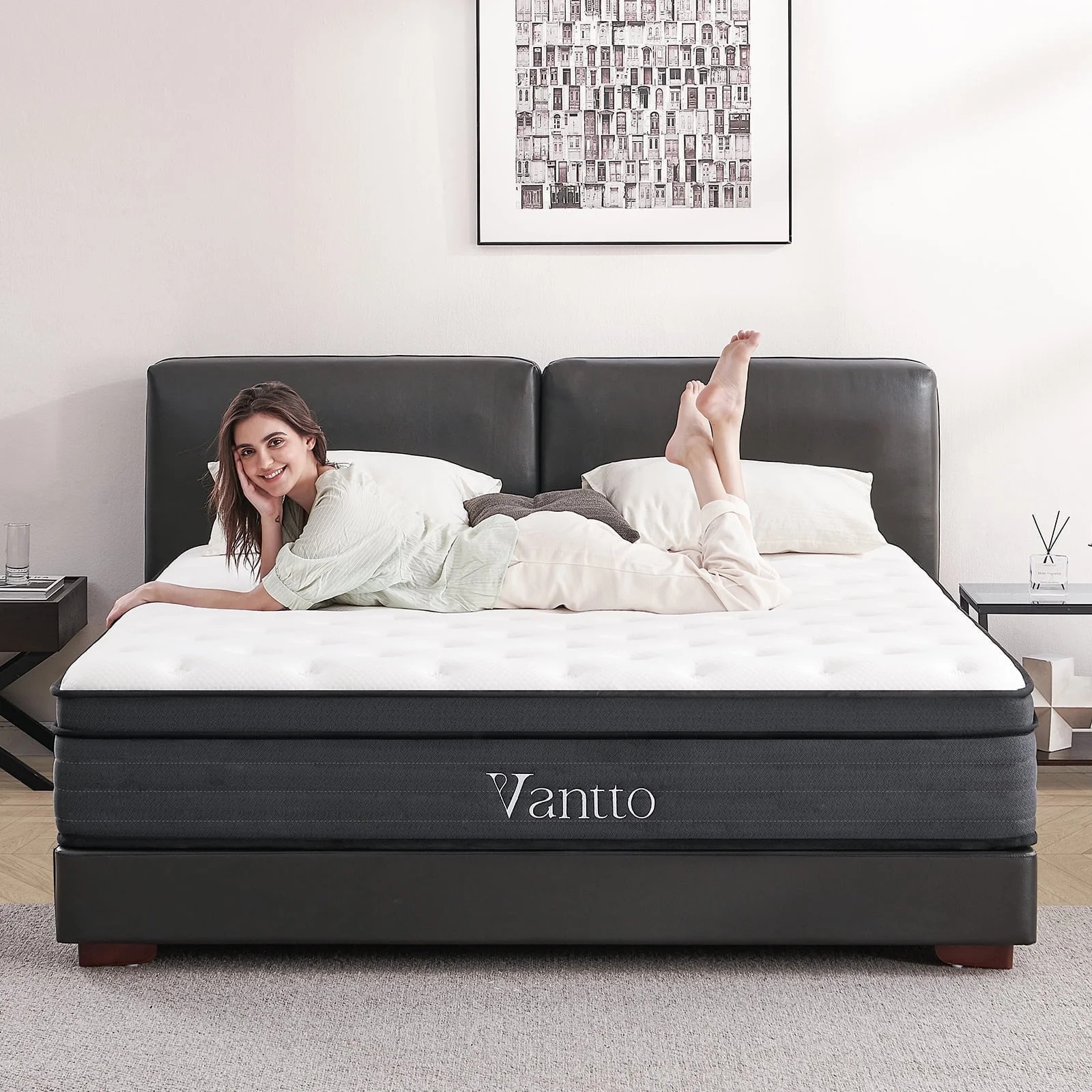 10 Inch Twin Full Queen Gel Memory Foam Mattresses Motion Isolation Top Mattress