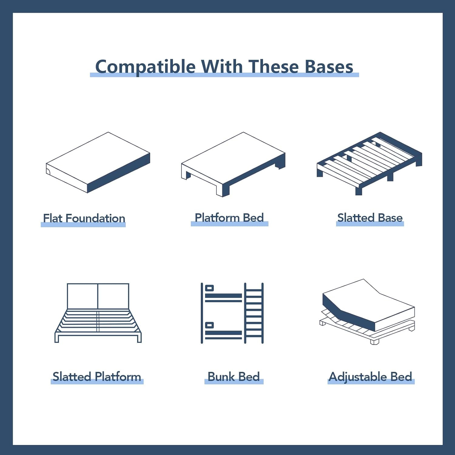 DIGLANT 12″ Queen Hybrid Mattress – Euro Top Gel Foam & Pocket Springs, Medium F