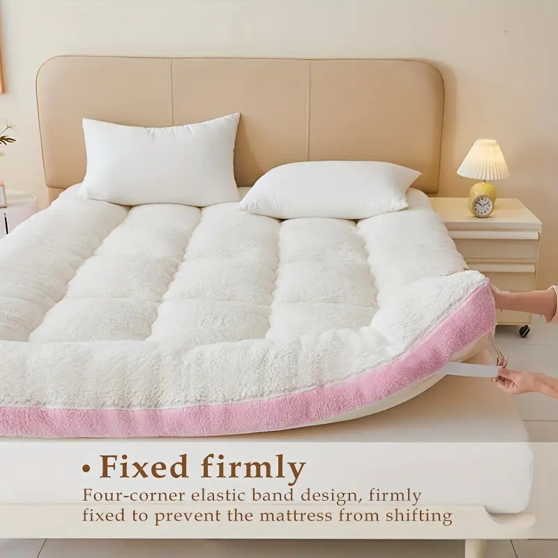 Cozy Sherpa Fleece Futon Mattress Pad – Multi-Use, Machine Washable, All-Season