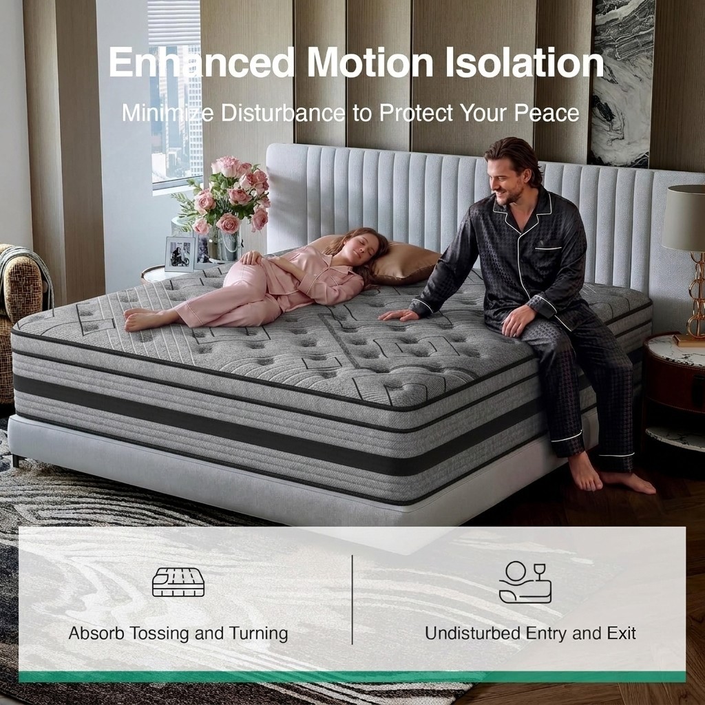 8″10″12″14″ Twin Full Queen King Size Mattress in a Box Hybrid Spring MemoryFoam