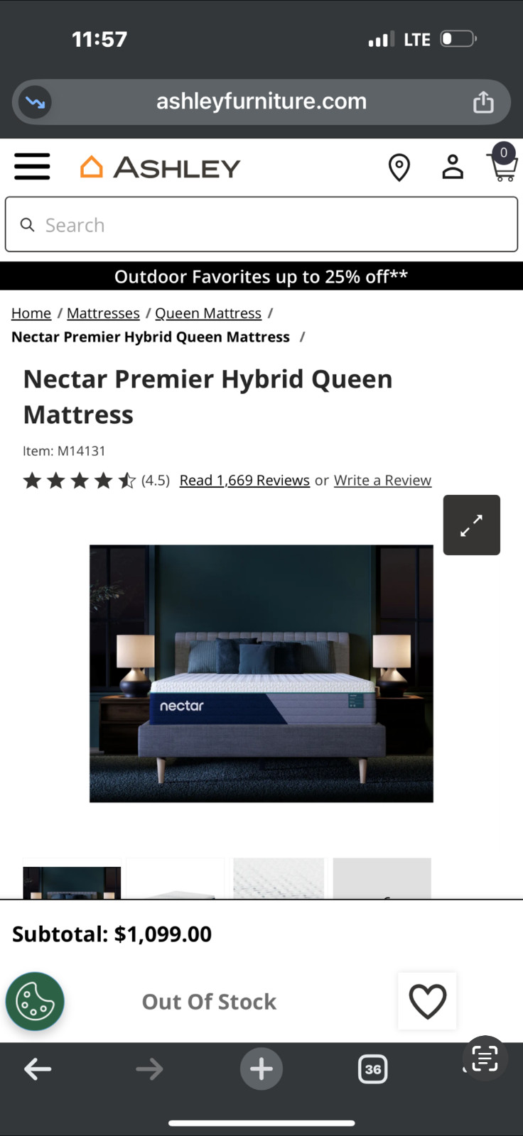 Nectar Classic Hybrid 5.1 Queen Memory Foam Hybrid – New Style – Brand New!